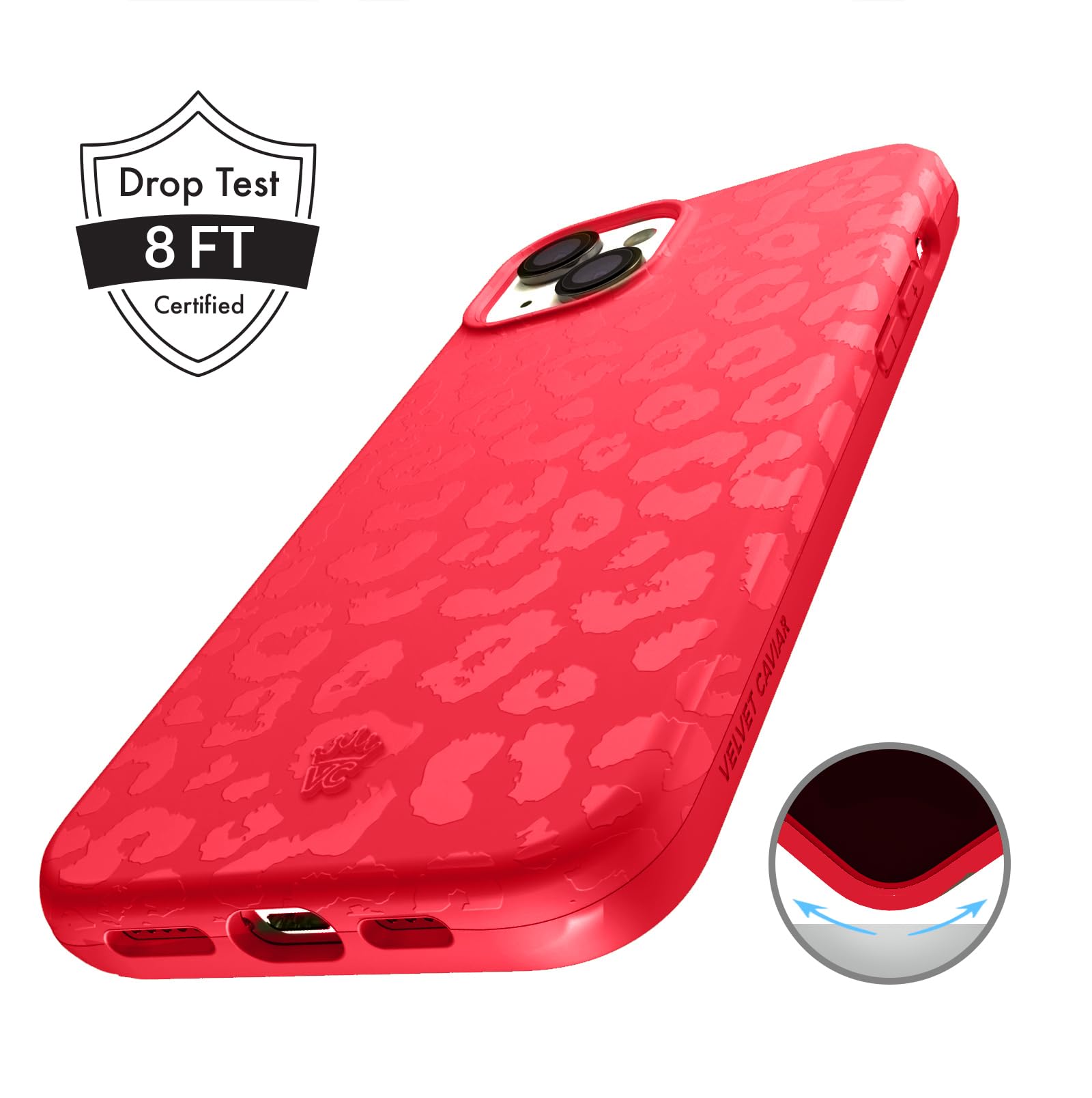 Velvet Caviar Compatible With Magsafe Iphone 15 Plus Case   Red Leopard Cheetah Print
