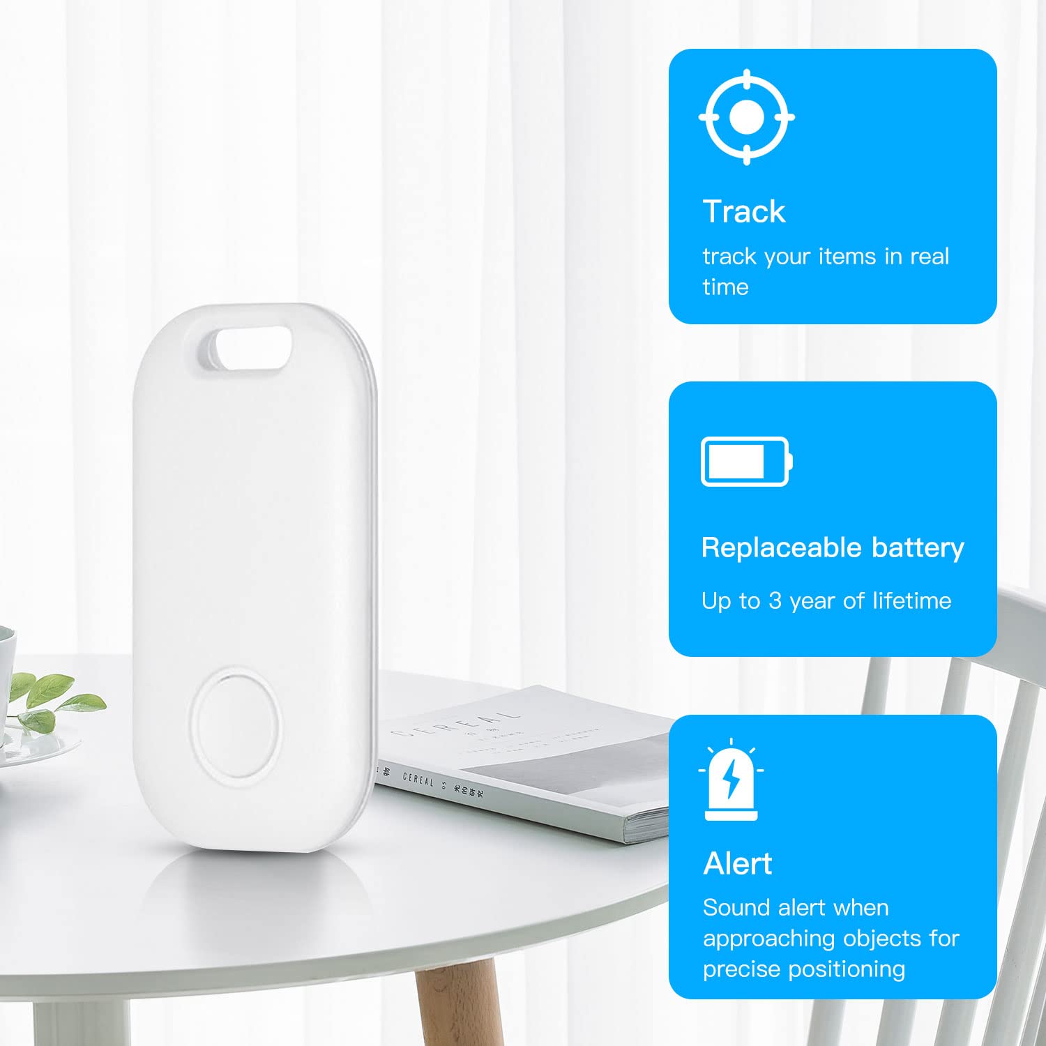 Aiyato 2 Pack Key Finder Smart Bluetooth Tracker Item Finder Work With Apple Find My Item Locator Anti-Lost Device For Keys, Bag