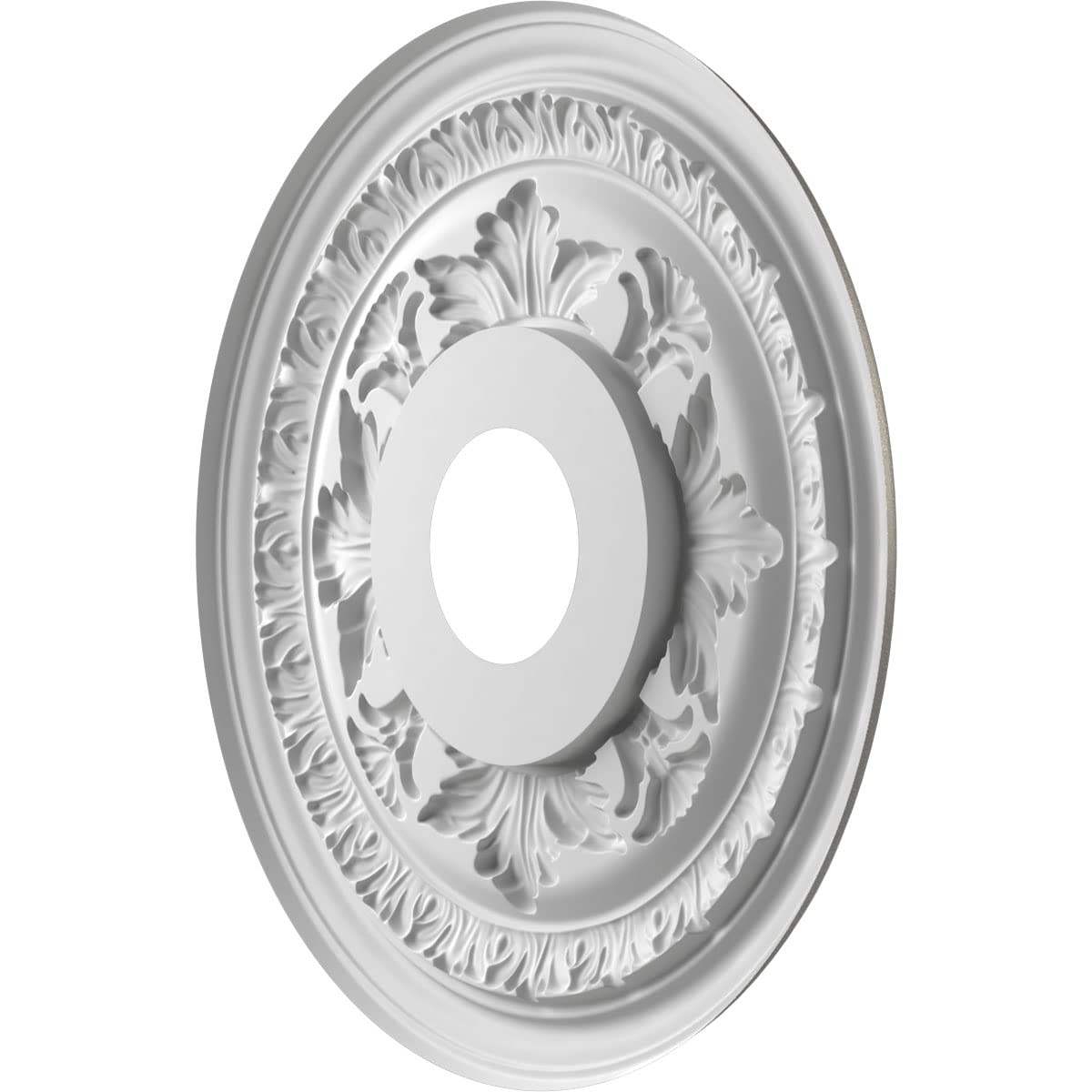 Ekena Millwork 16Od X 3 1/2Id X 1P Baltimore Thermoformed Pvc Ceiling Medallion (Fits Canopies Up To 6 1/2), Aged Dark Steel