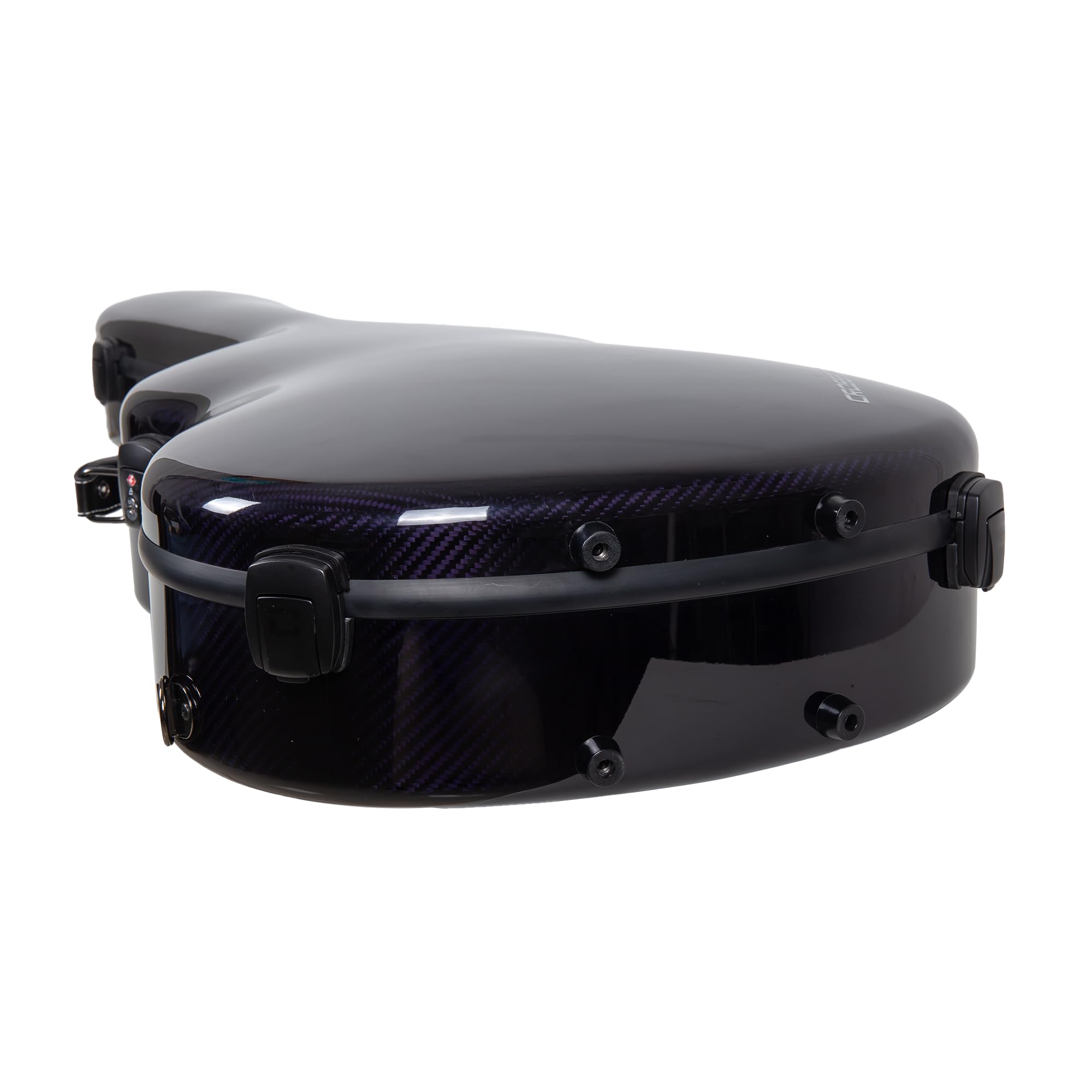 Crossrock Air Carbon 4/4 Classical Guitar Flight Case - 3K Twill Weave Carbon Fiber In Regal Amethyst Purple Carbon Fiber- Tsa L