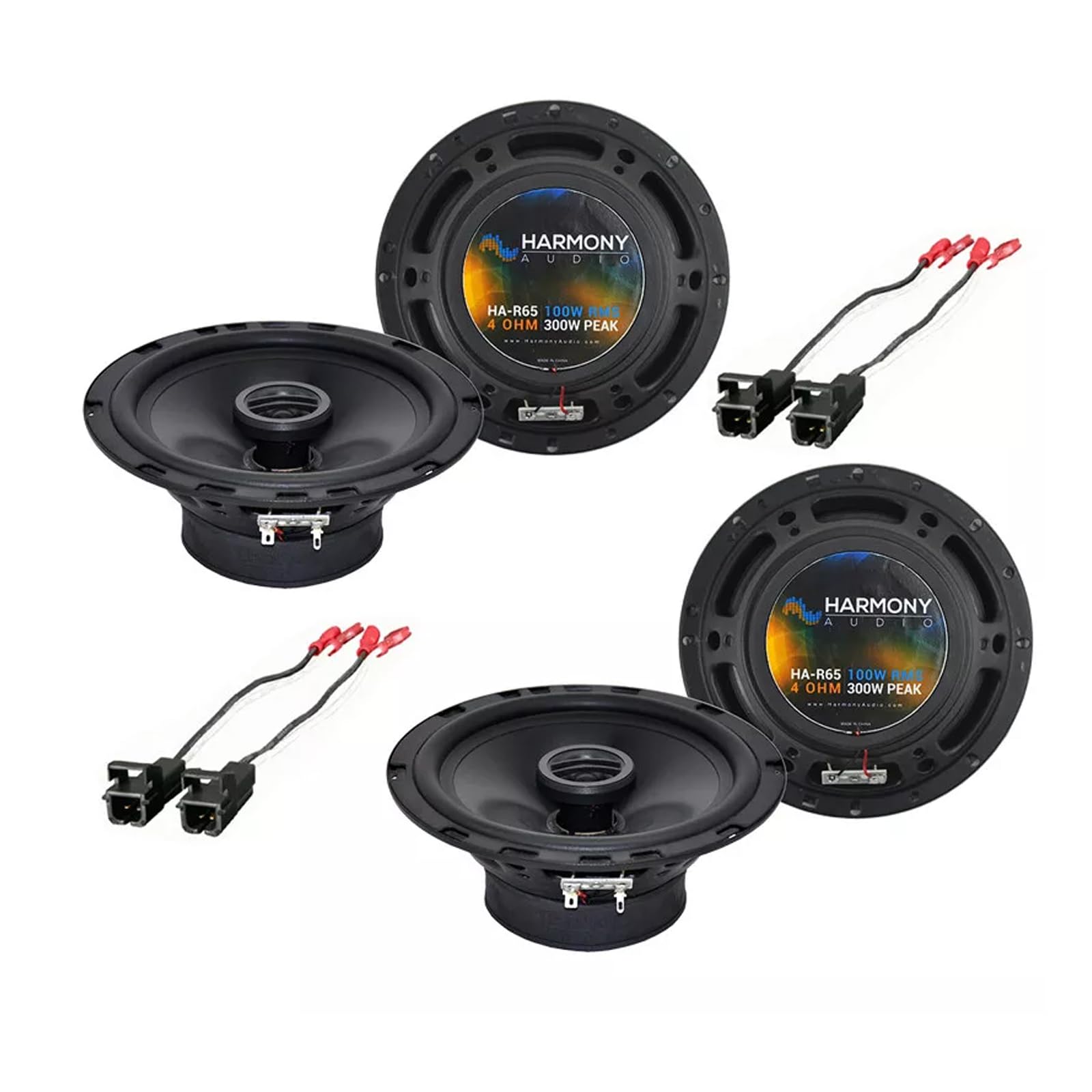 Harmony Audio Bundle Compatible with 2002-2009 GMC Envoy (2) HA-R65 6.5 New Factory Speaker Replacement Upgrade Package 300W Spe