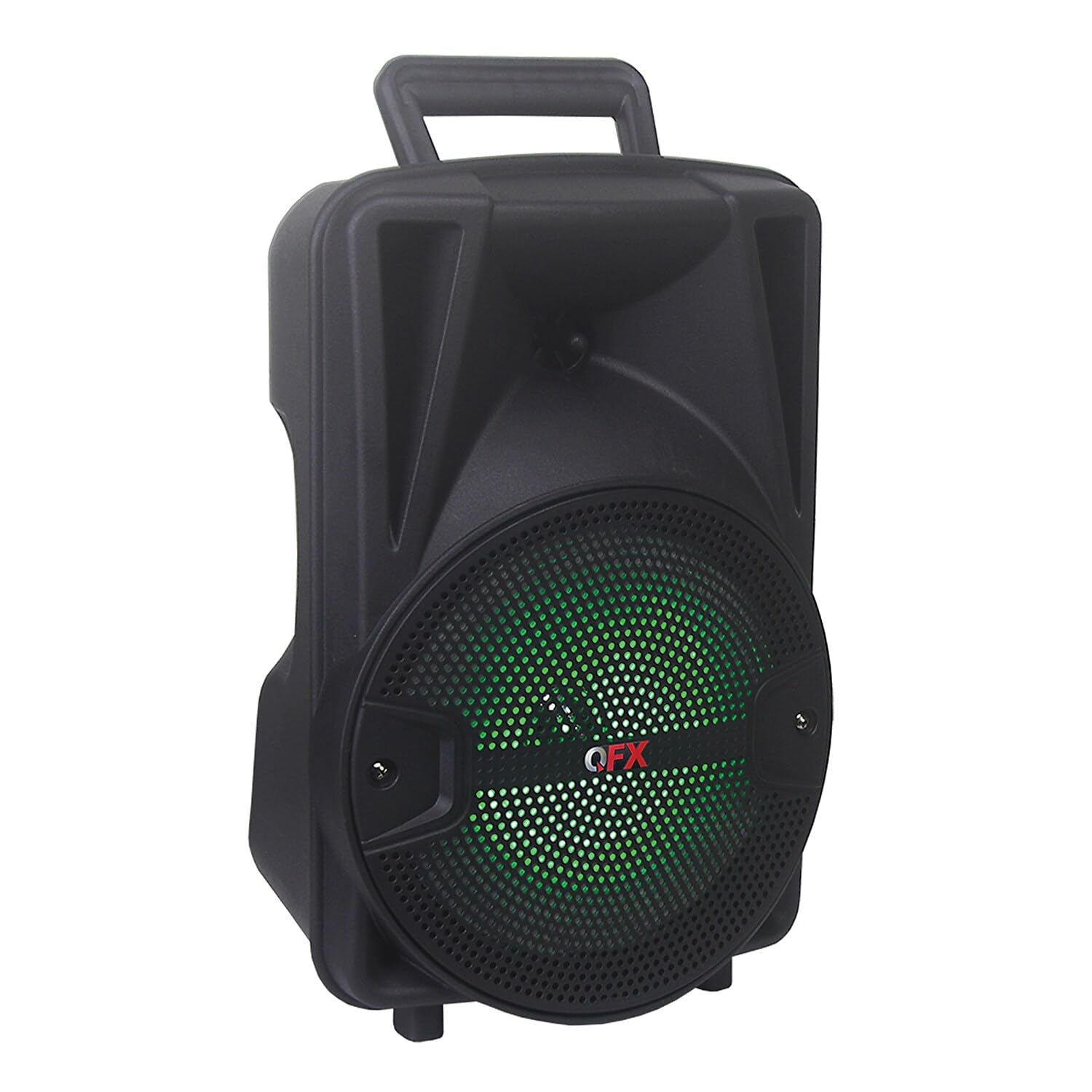 Qfx Pbx 800Tws 8 Inch Tws Bluetooth Stereo Pa System With 2 8' Speakers, 2 Microphones, 2 Stands, And A Remote Control