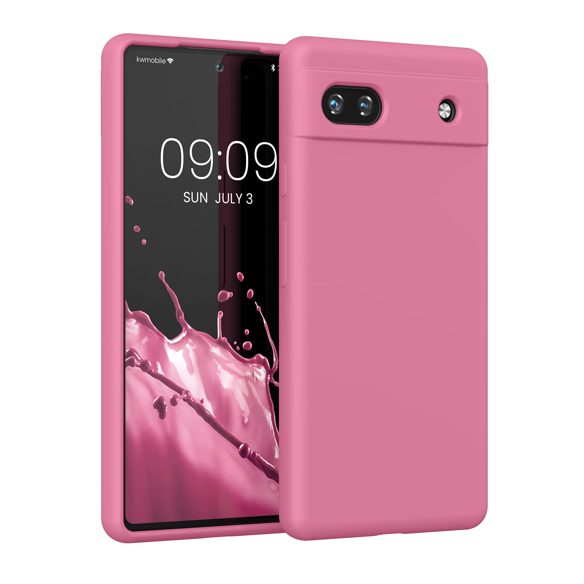 kwmobile Case Compatible with Google Pixel 6a Case - TPU Silicone Phone Cover with Soft Finish - Sweet Candy