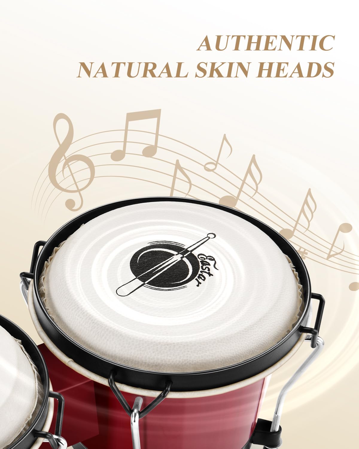 Eastar Bongo Drums 6    And 7    Congas Drums For Kids Adults Beginners Professional Wood Percussion Instrument With Bag And Tun