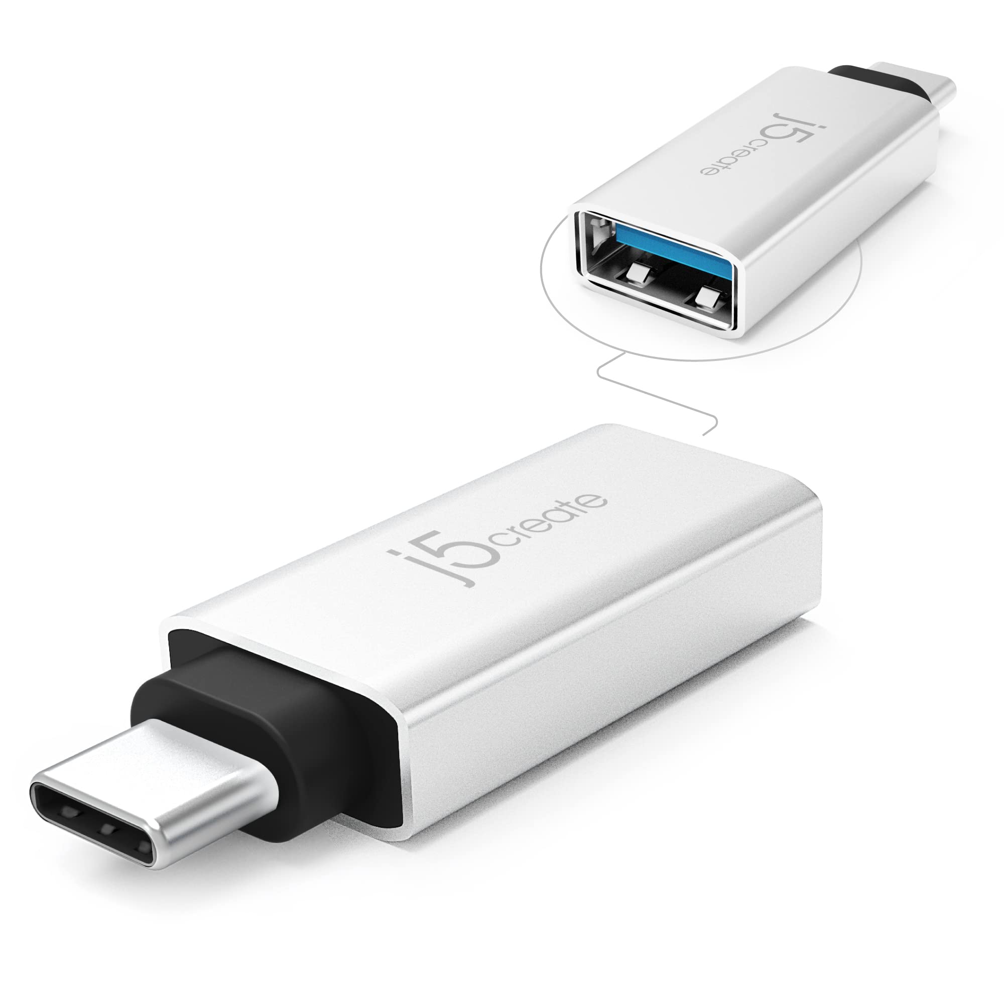 j5create Accessory JUCX15 USBC to USB TypeA 3.1 Adapter Aluminum Retail