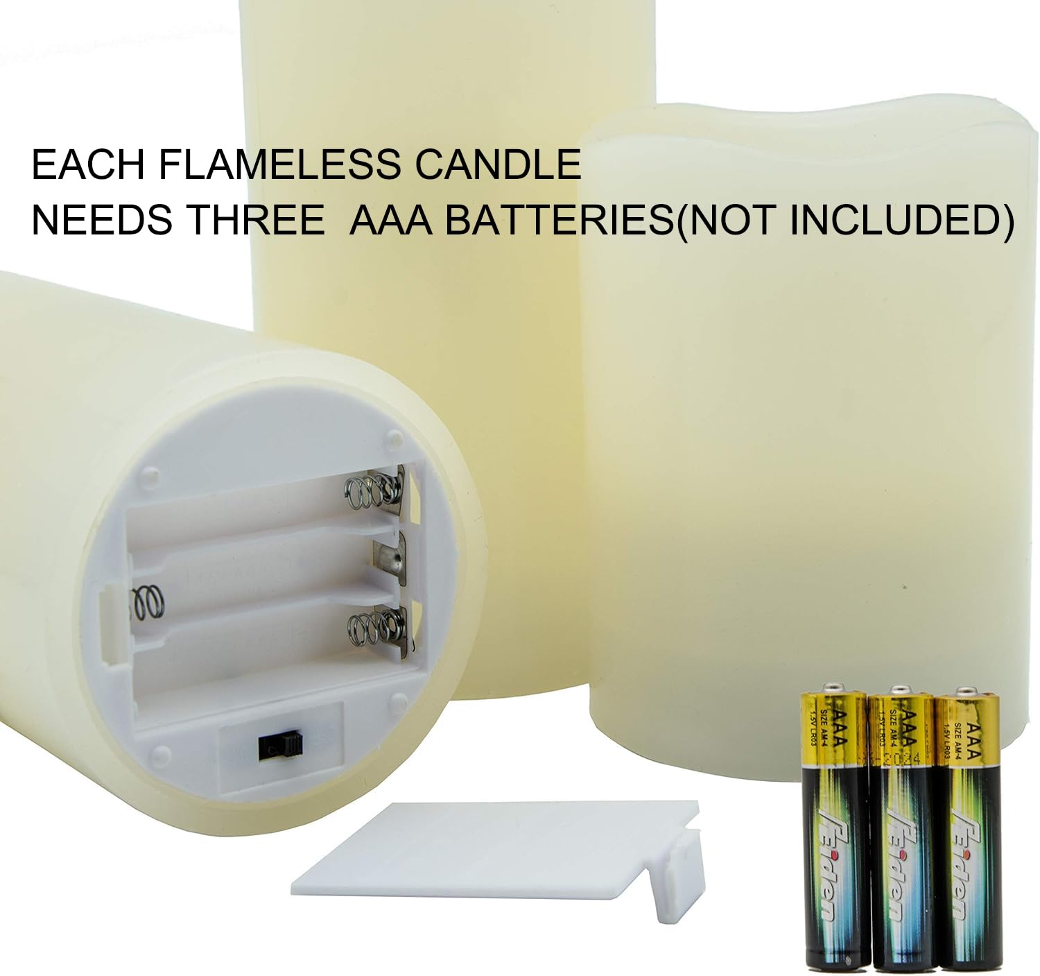 Yakii 3 Pack Color Changing Flameless Candles Real Wax Outdoor With Timer Battery Operated Candles Led Candles With Remote Contr