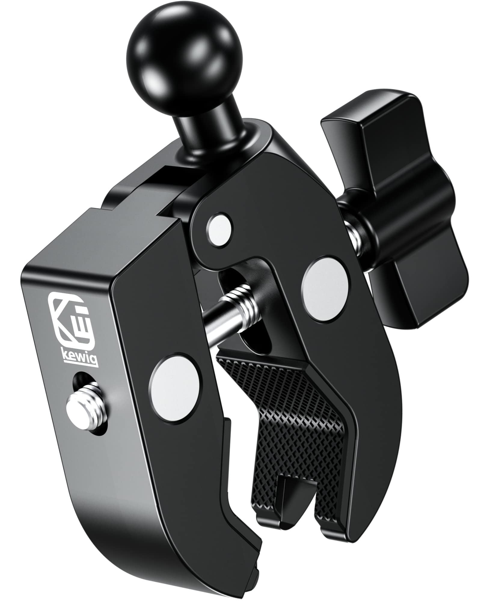 Brcovan Aluminum Alloy Handlebar Clamp Mount Base With 17Mm Tpu Ball For Rails 0.5'' To 2'' In Diameter, Compatible With Garmin