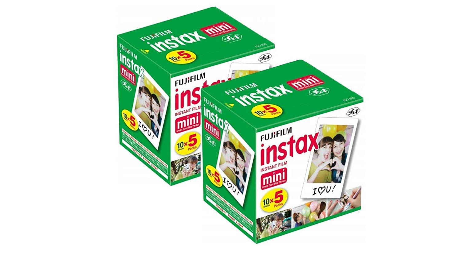 Fujifilm Instax Mini Instant Film, 10 Sheets Of 5 Pack    2 (100 Sheets)