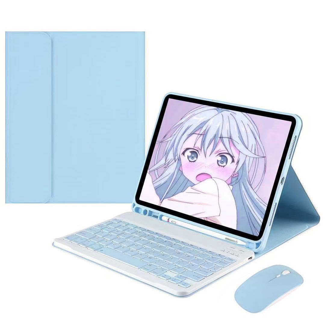 kaidisen Keyboard Case Mouse for Galaxy Tab S9 Plus / S9 FE+ / S8 Plus / S7 Plus / S7 FE 12.4 inch, Detachable Cute Color Keyboa