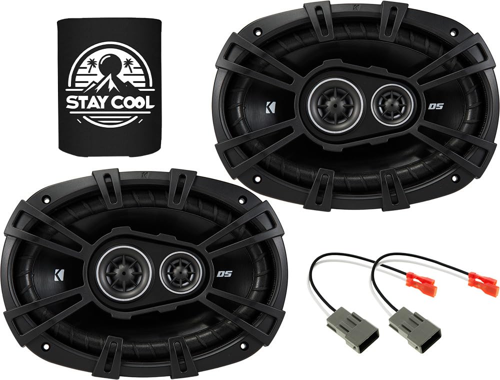 KICKER Speakers 6x9 inch for Honda Accord 1979-2007 Upgrade Kit - Pair of DS Series with Harness, Car Audio Rear Deck Speaker DS