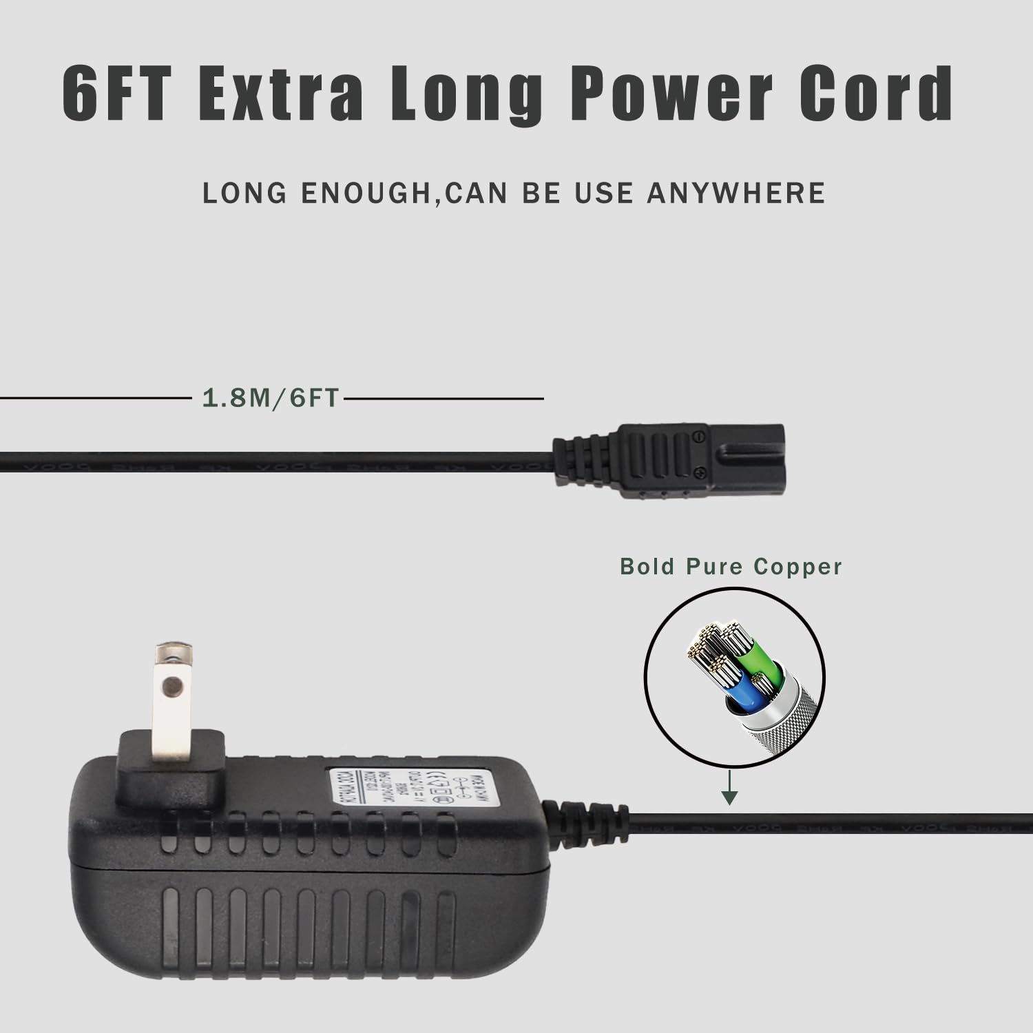 2V Charger Replacement For Wahl Shaver Shaper 8061, 8163, 8786 1001, 7367, 7029, 7060, 7035, 7339, 4000, 7063 017, 7065 017, Wak