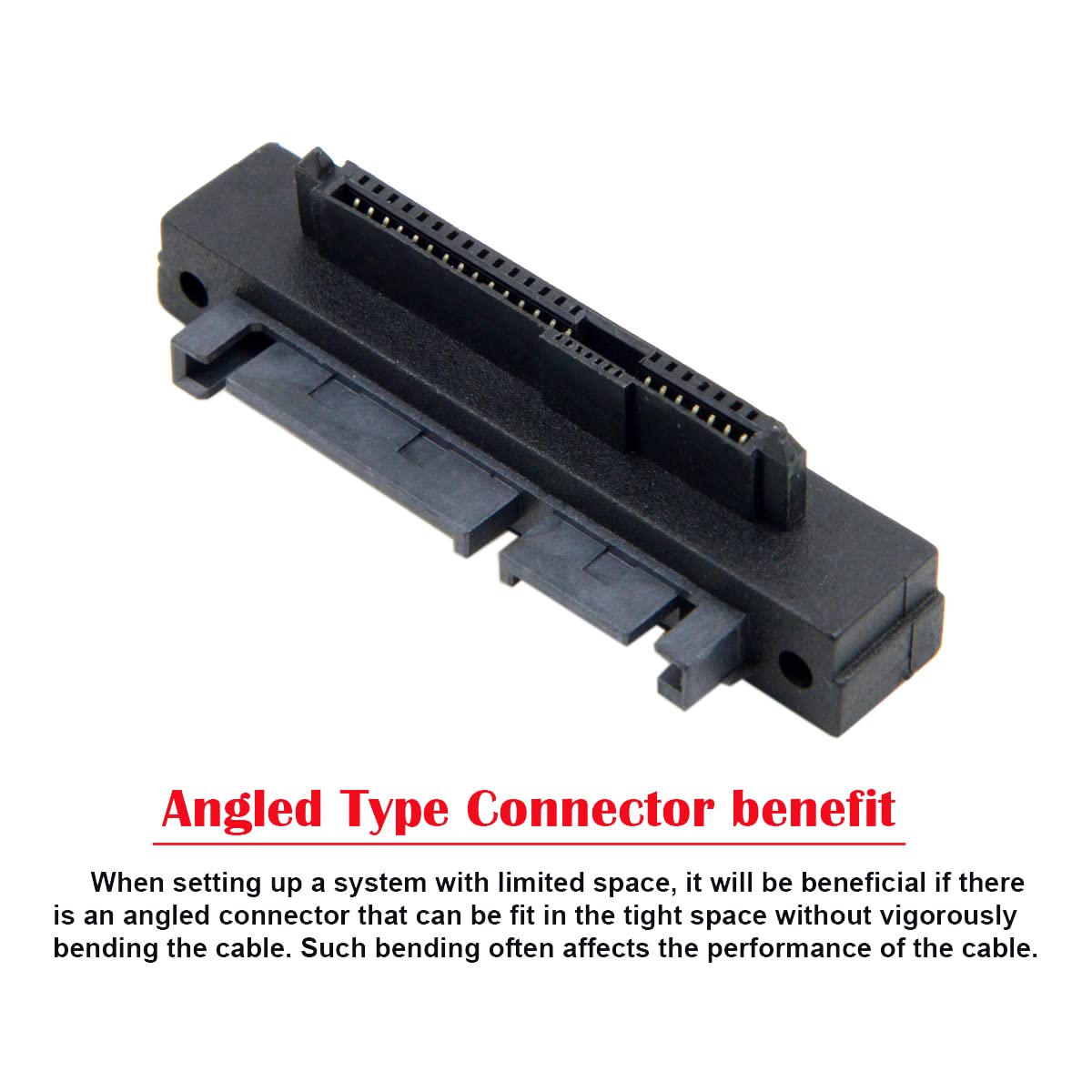 Cy Sas Adapter Sff 8482 Sas 29 Pin To Sata 22Pin Hard Disk Drive Raid Extension Adapter 90 Degree Angled