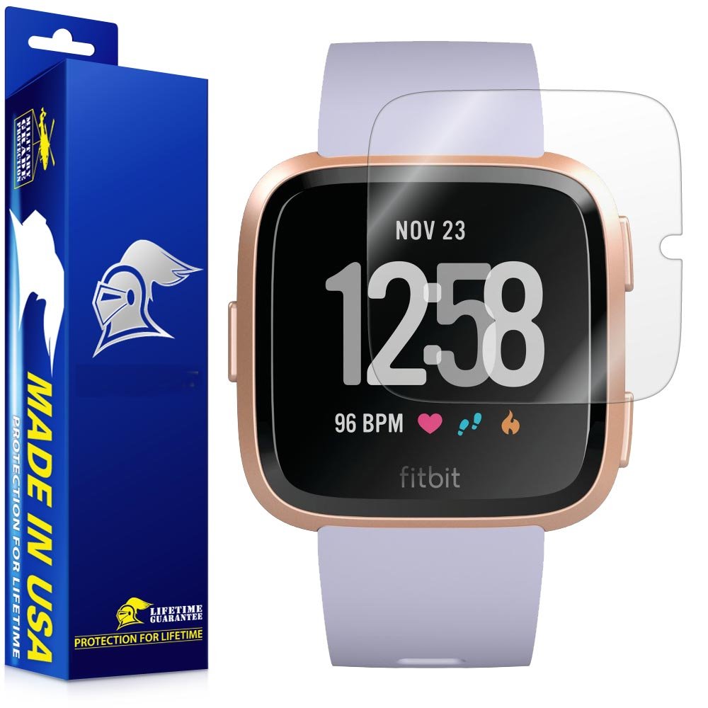 Armorsuit [2 Pack Militaryshield Screen Protector For Fitbit Versa   [Max Coverage] Anti Bubble Hd Clear Film