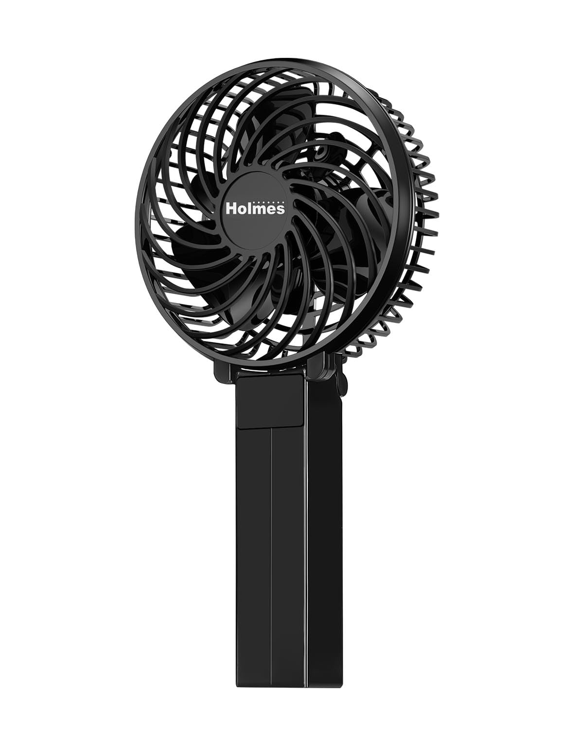 Holmes 4' Portable, Handheld, Personal Or Desk Fan, 3 Speeds, Rechargeable Battery, Usb C Charging Cable, 180� Adjustable Head, Lightweight, Compact, Ideal For On The Go Use Or Home And Office, Black