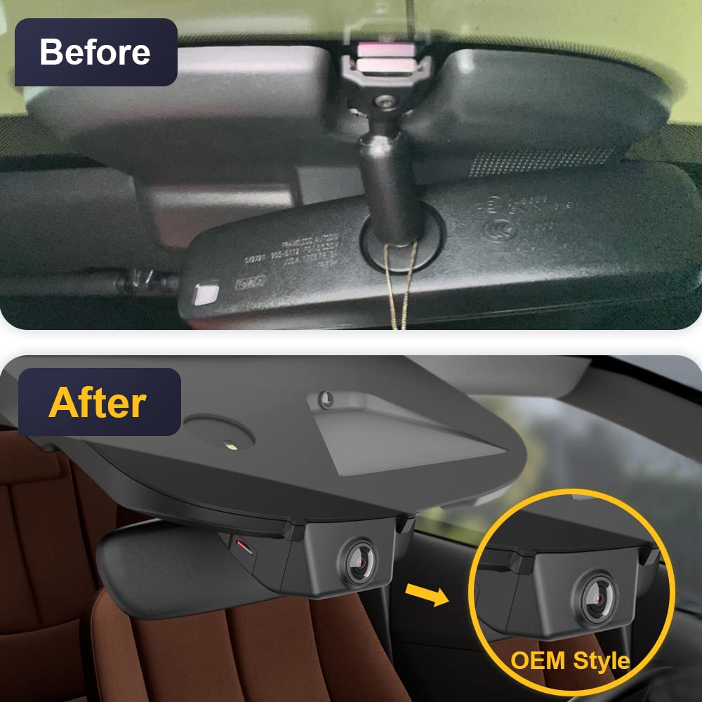 Fitcamx Front 4K And Rear 1080P Dash Cam Suitable For Ford Mustang Mach E 2021 2022 2023 Gt Select Premium, Oem Factory Style, D