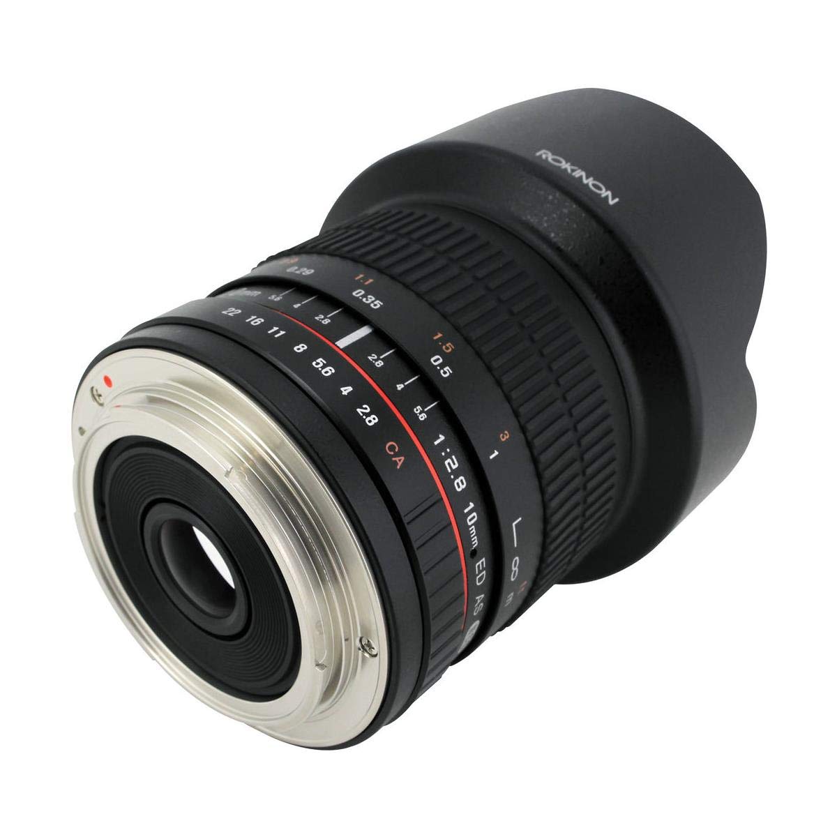 Rokinon 10Mm F2.8 Ed As Ncs Cs Ultra Wide Angle Lens Canon Ef-S Type For Canon Digital Slr Cameras (10M-C), Black