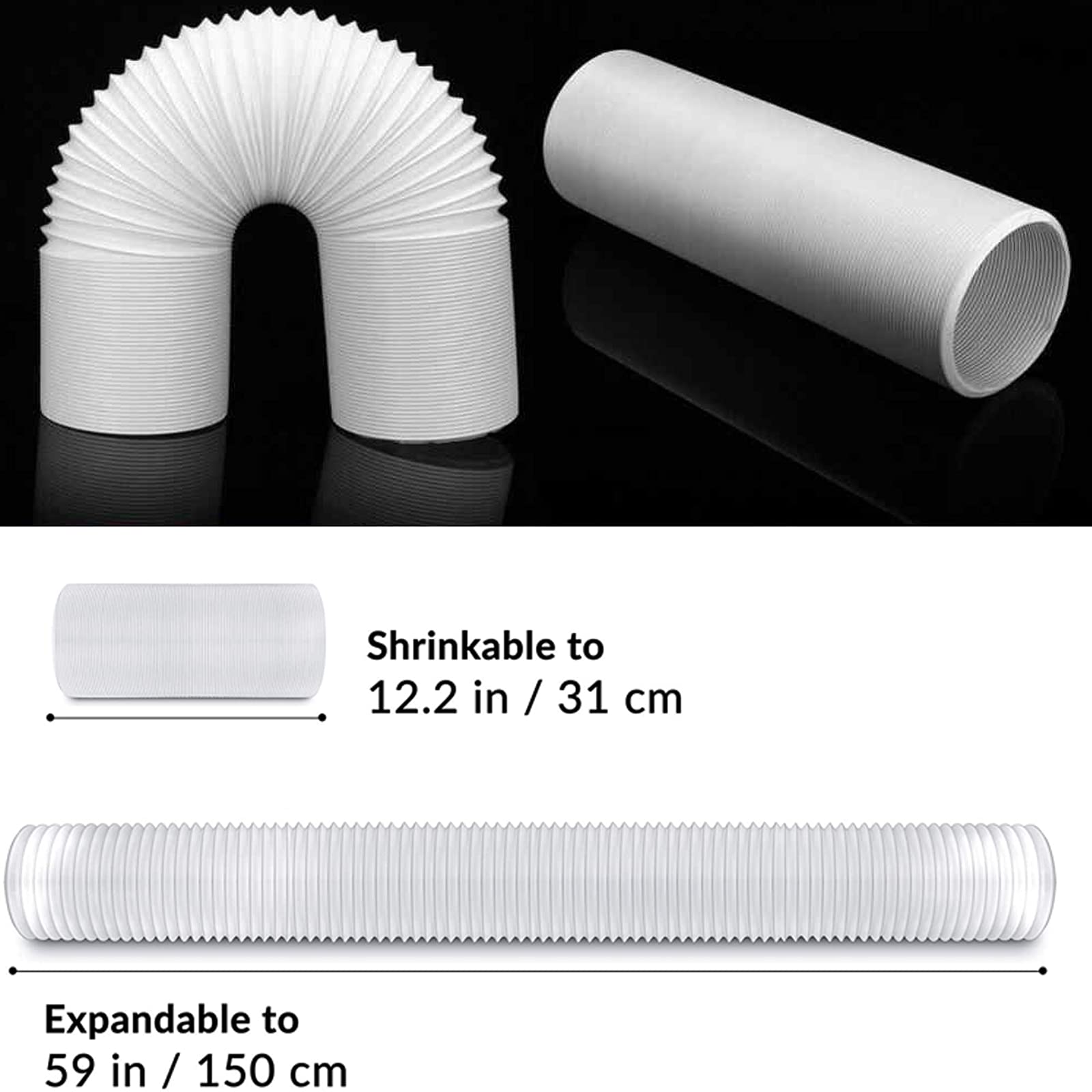 Portable Air Conditioner Hose   5'' Diameter Portable Exhaust Vent For Portable Air Conditioners, Suitable For 5'' Exhaust Hose