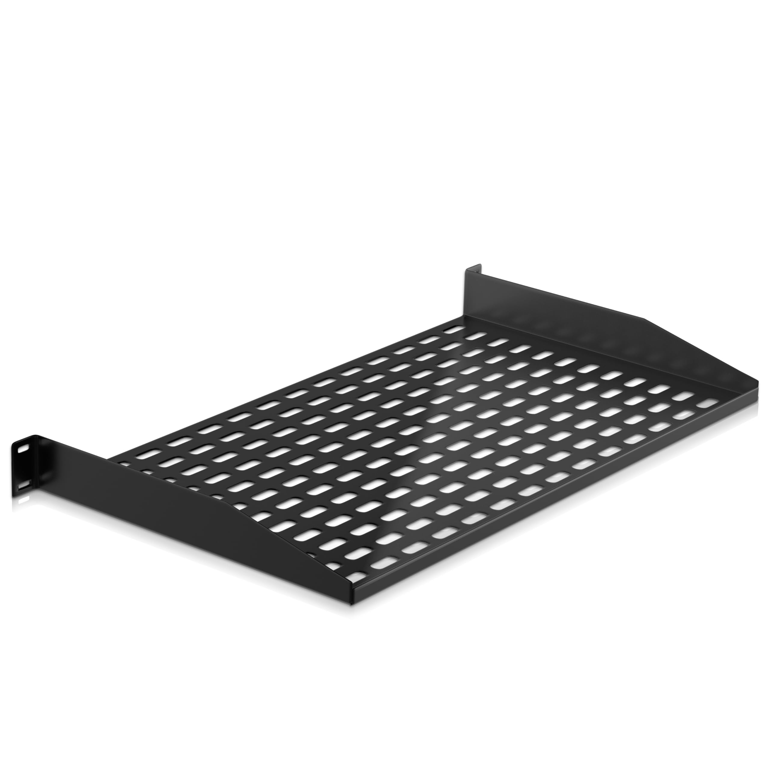 Pyle 19-Inch 1U Server, Vented Shelves for Good Air Circulation Cantilever Wall Rack, Universal Device, Cabinet Shelf, Computer 