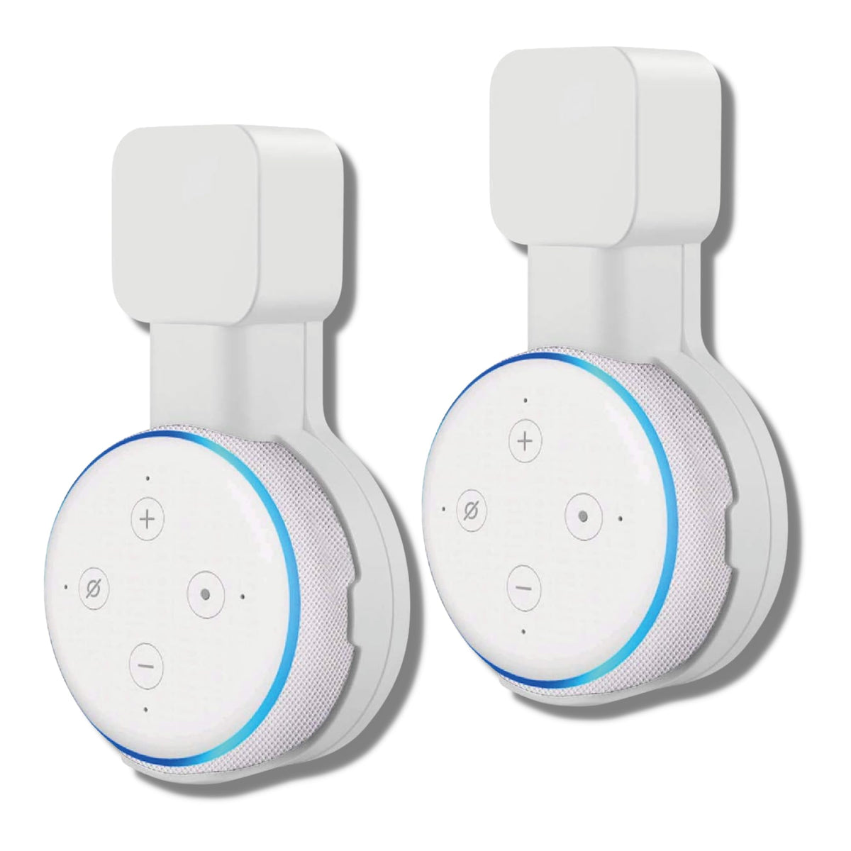 Sintron 2X Wall Mount Holder White For Echo Dot 3, Smart Home Outlet Wall Mount Stand For Echo Dot 3Rd Generation Speaker Holder