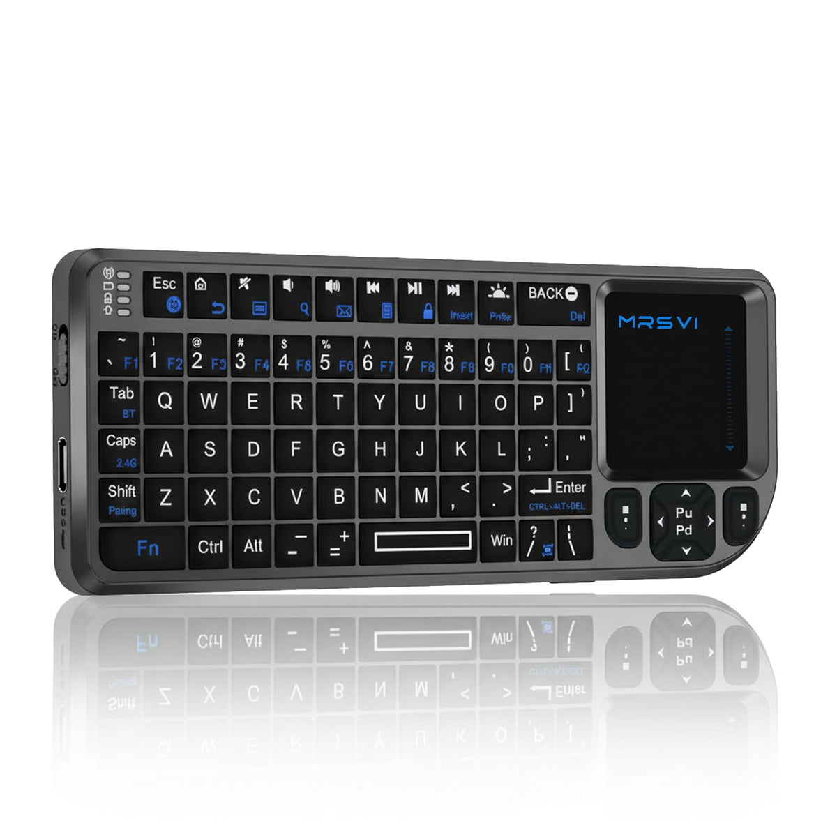 Keystone Mini Keyboard Mini Keyboard with Touchpad, Bluetooth + 2.4G Dual-Mode Ultra-Thin Por ...