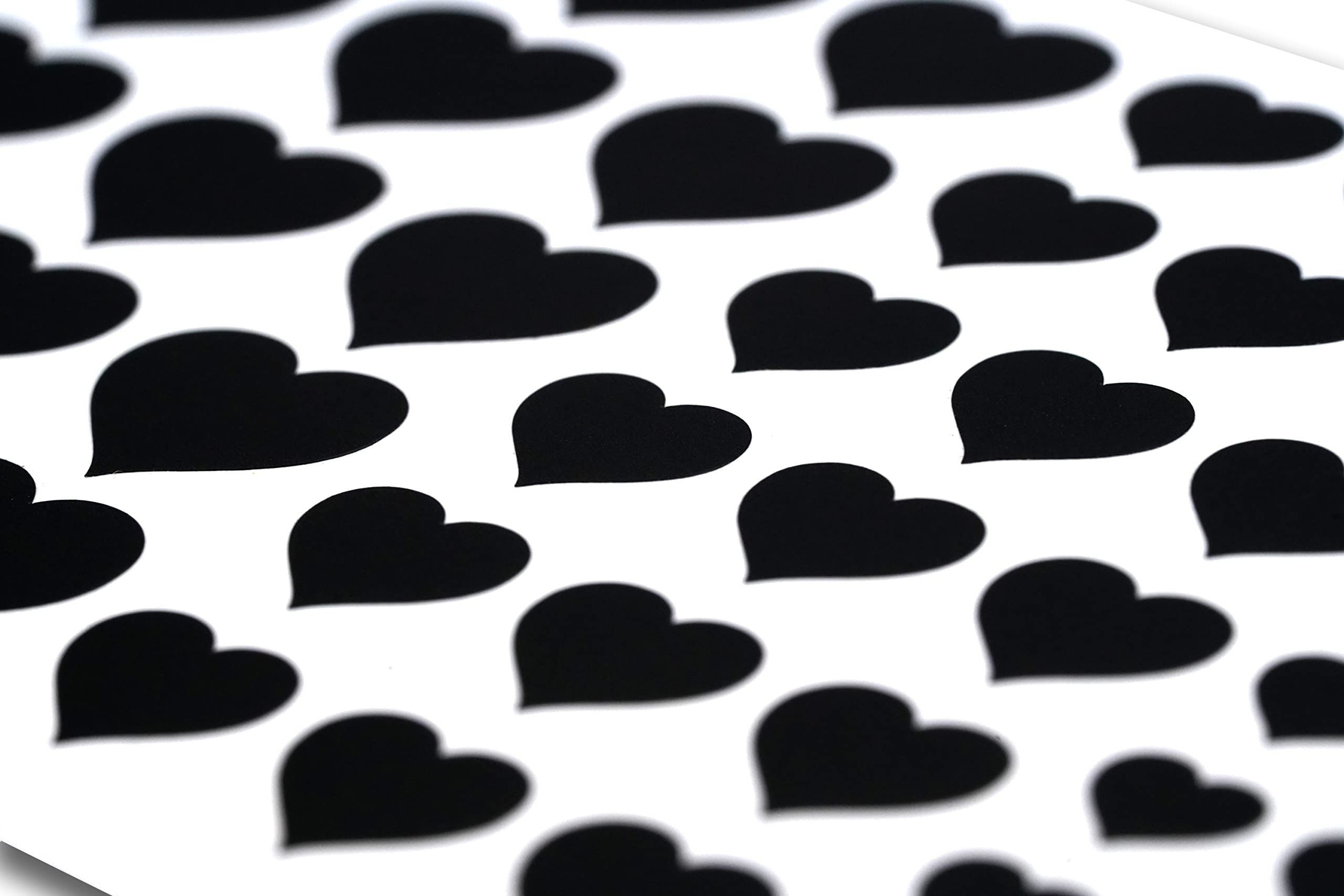 Blocked Webcam/Camera Vinyl Covers | 57 Low Tack Restickable Webcam Sticker | 3 Sizes | Black 57 Pack Hearts (Muted Matte)