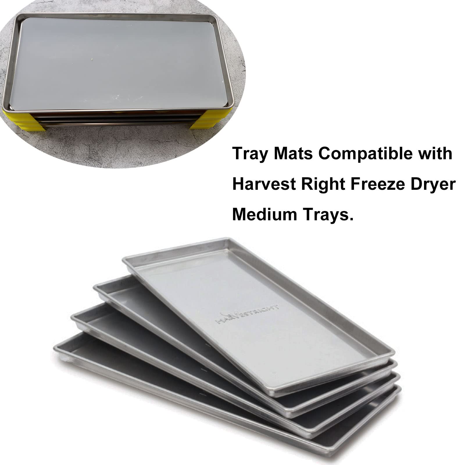 Piaolgyi Tray Mats For Harvest Right Freeze Dryer Medium Trays,Silicone Accessories Compatible With Harvest Right Freeze Dryer M