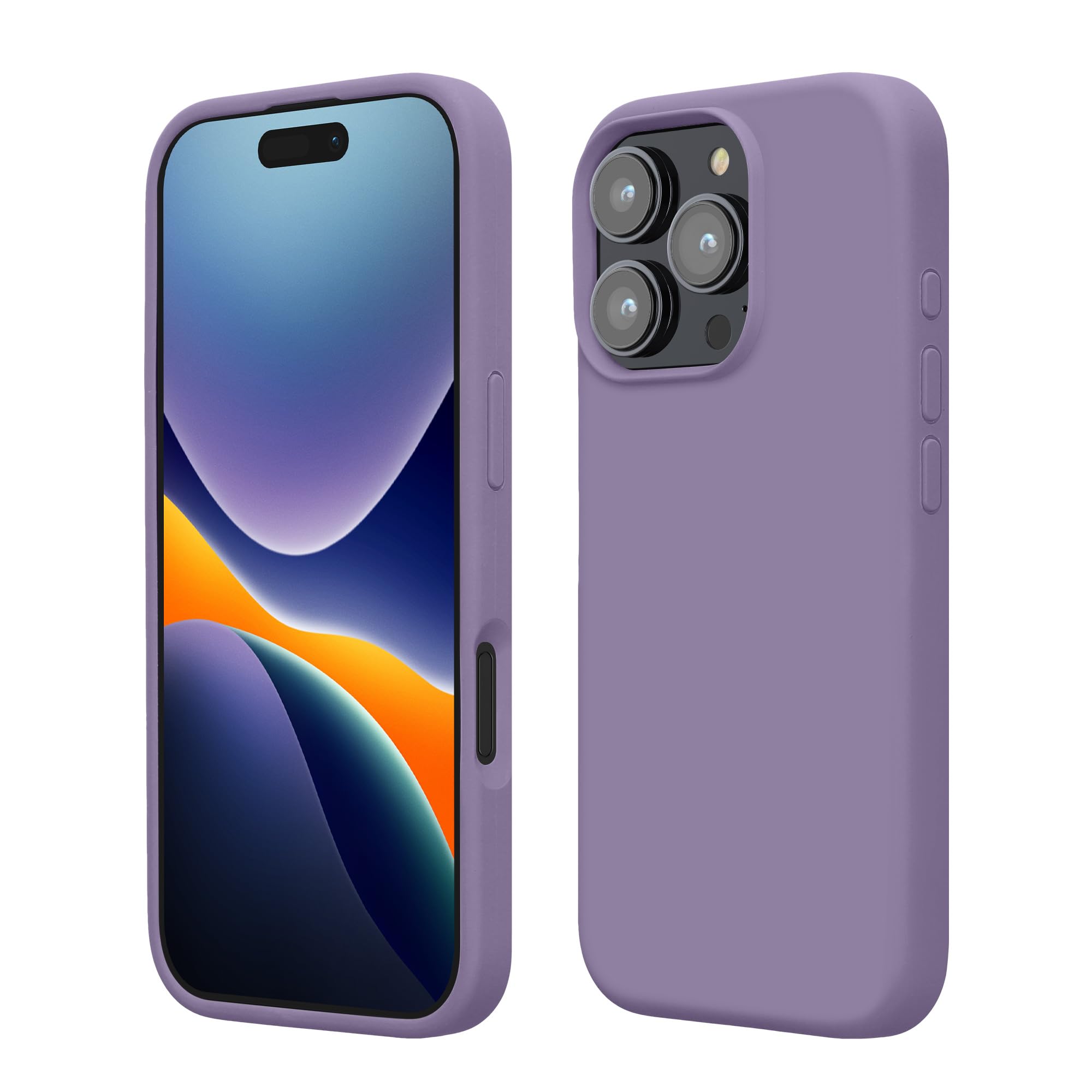 kwmobile Case Compatible with Apple iPhone 16 Pro Case - TPU Silicone Phone Cover with Soft Finish - Violet Purple