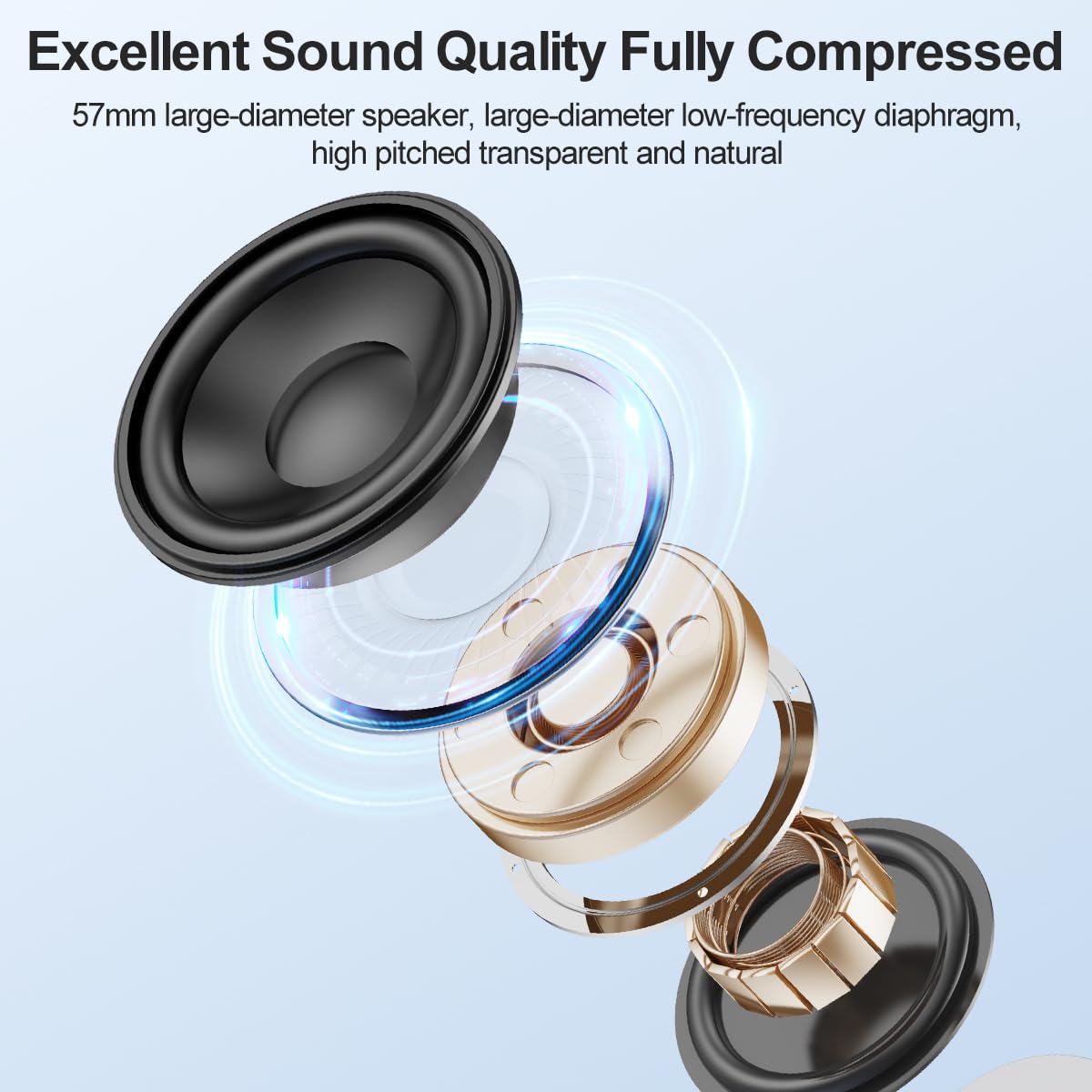 Cofunkool Portable Bluetooth Speaker With Aux Input, 8W Loud Stereo Sound, Rgb Light, Tf Card/Usb Flash Drive Input, Wireless Bt 5.3 Dual Stereo Pairing, For Home Outdoor Travel