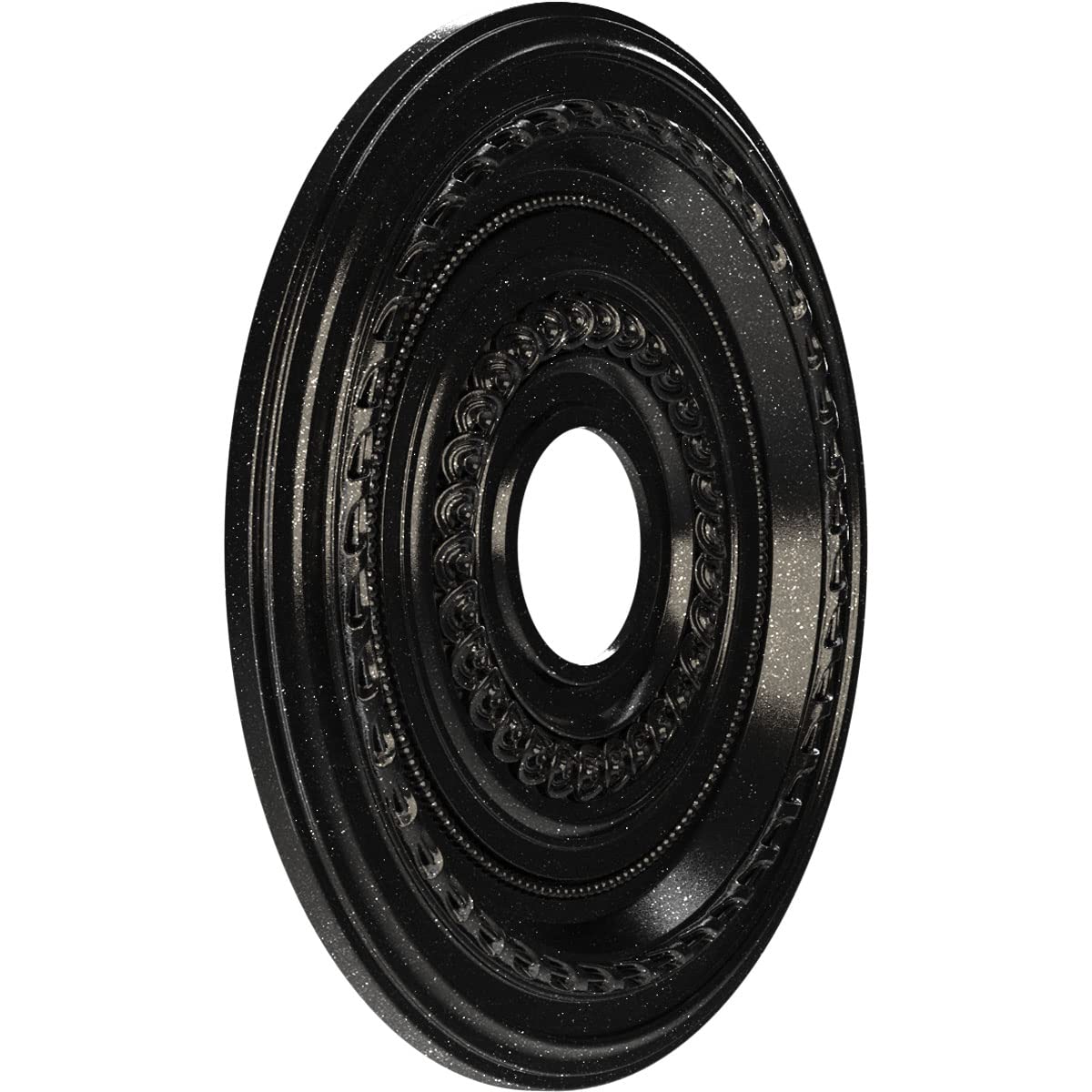 Ekena Millwork Cmp16Coagx Cole Thermoformed Pvc Ceiling Medallion (Fits Canopies Up To 4 1/2''), 16''Od, Textured Metallic Galax