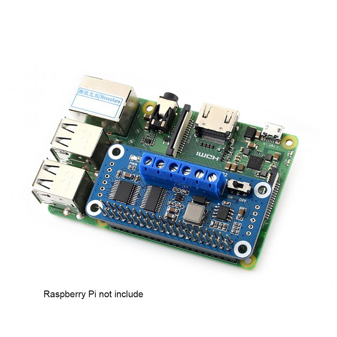 Coolwell Raspberry Pi Motor Driver Hat Onboard Driver Tb6612Fng I2C Interface For Raspberry Pi 4B+ 4B 3B+ 3B 2B+ Zero W Wh 2 W S