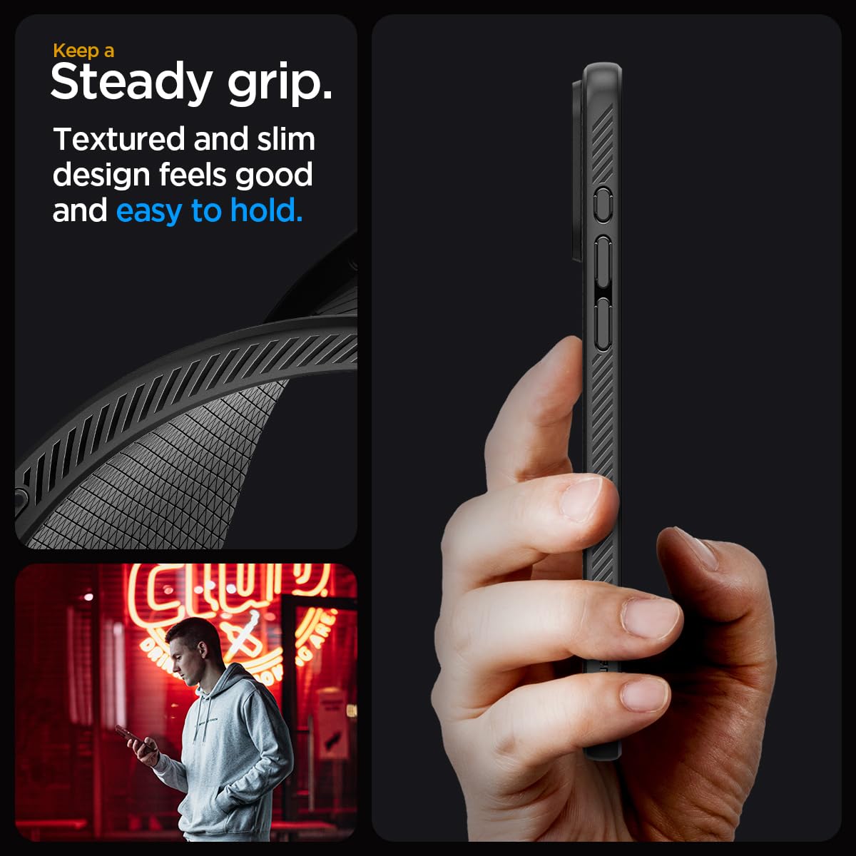 Spigen Liquid Air Designed For Iphone 15 Pro Case (2023) [Military-Grade Protection] - Matte Black