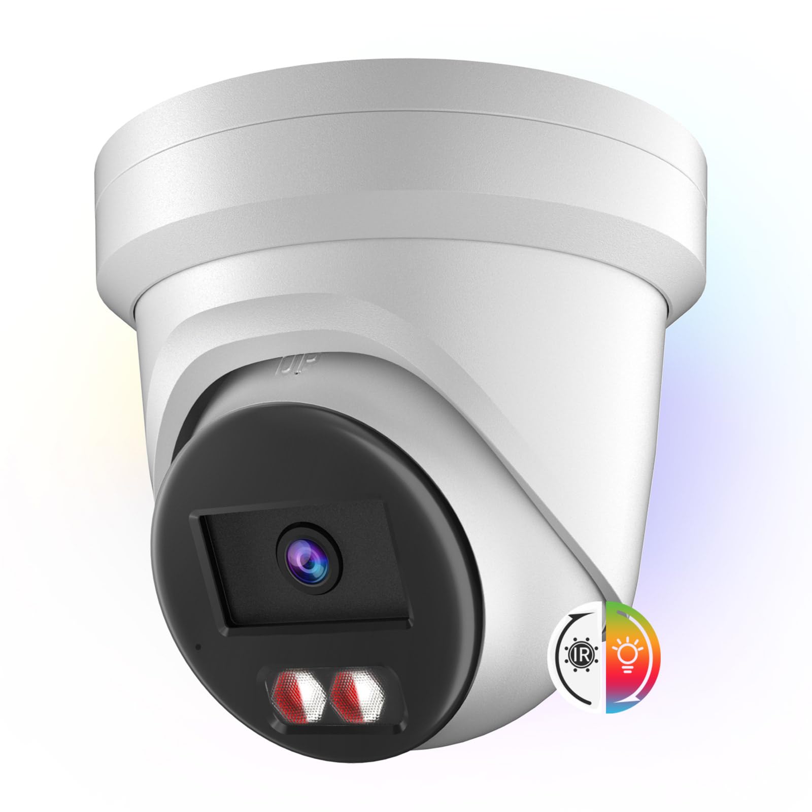 4Mp Color View Turret Poe Ip Camera Outdoor, 1/1.8'' Sensor, F1.0 Aperture, 131Ft Smart Color Night Vision, Smart Vca, Human/Veh