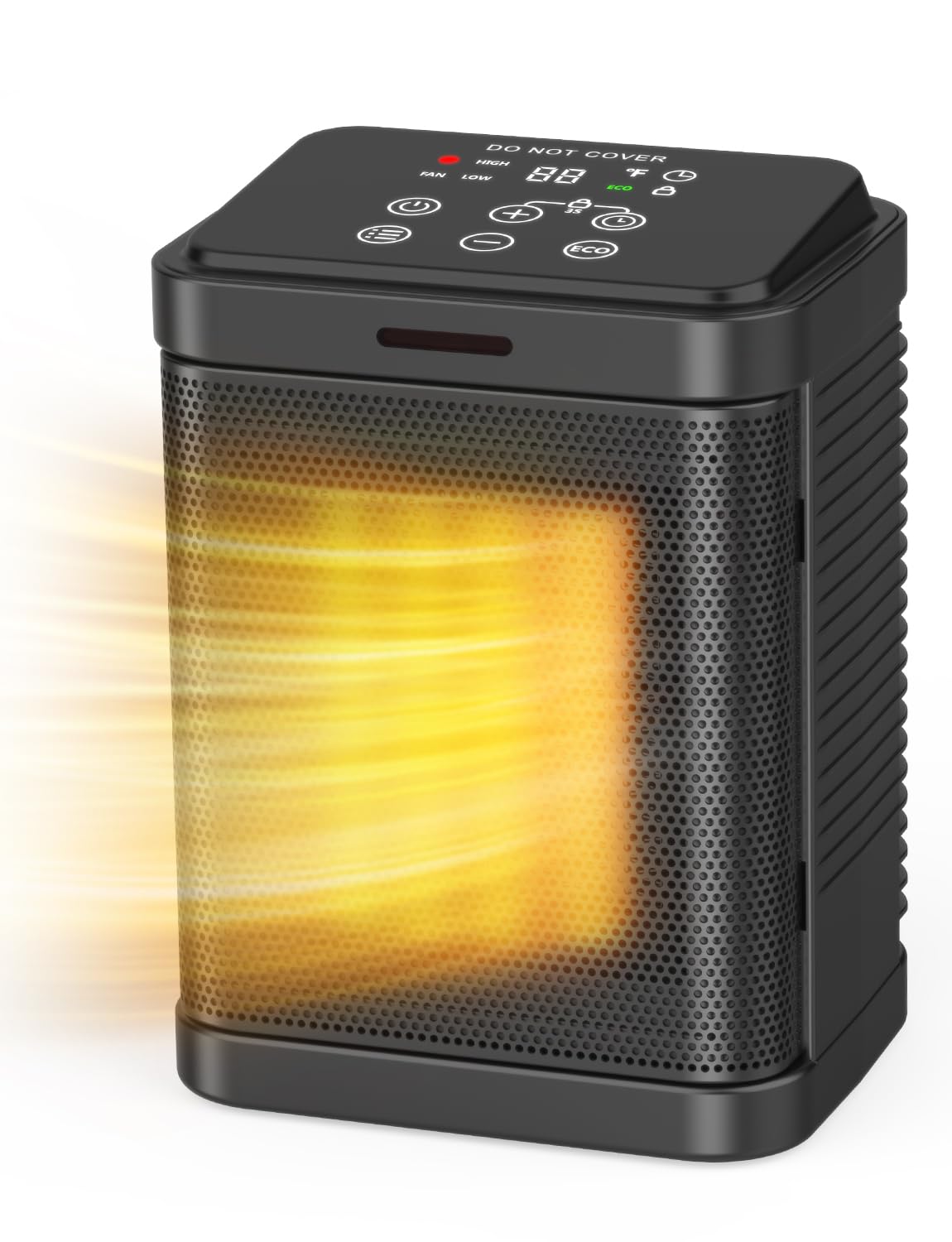 Space Heater, 1500W Ptc Ceramic Space Heater With 4 Modes, 24H Timer, Thermostat, Safety Quiet Heating, Multiple Protection, Por