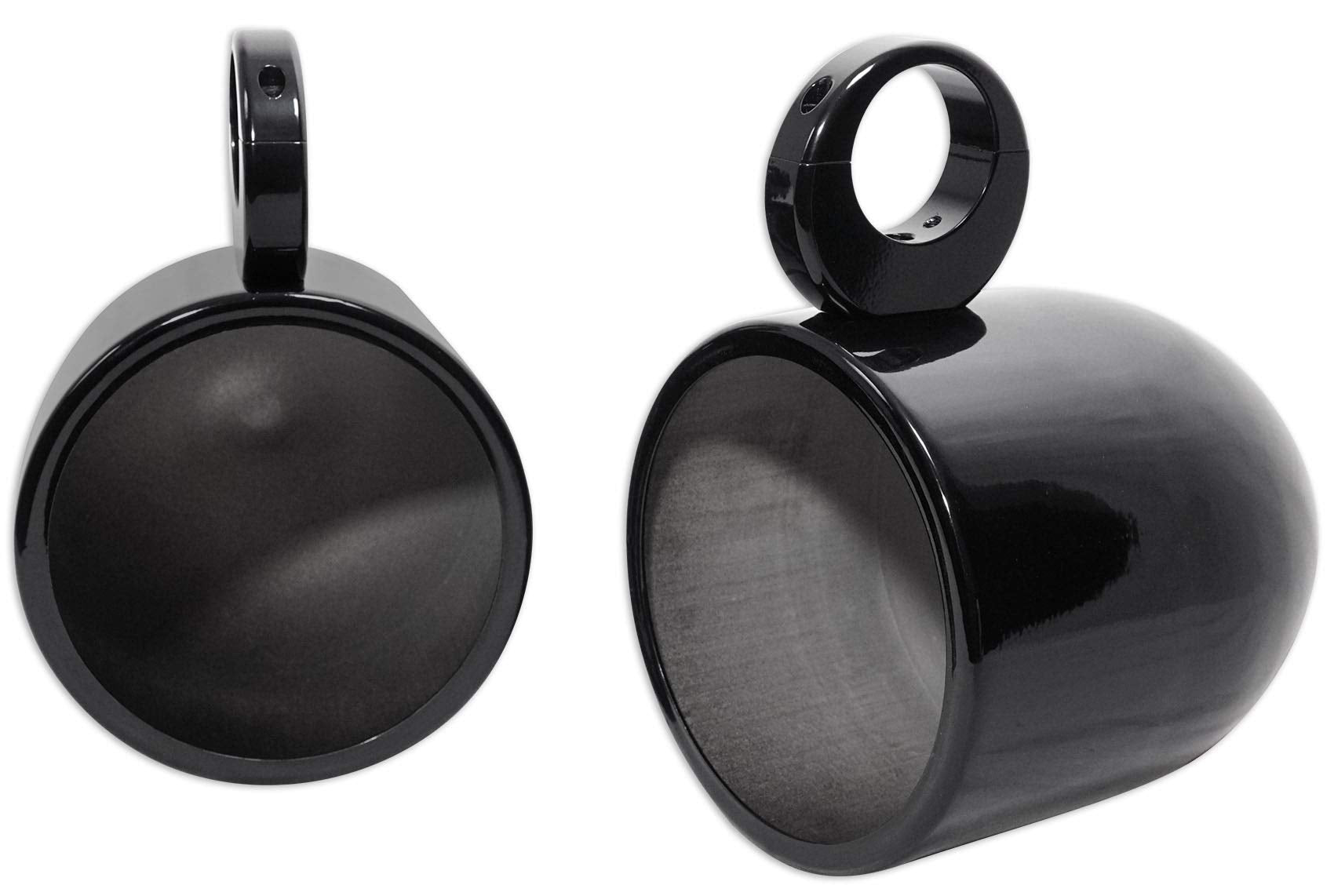 Pair Rockville MAC90B 8 Black Aluminum Wakeboard Tower Speaker Pod Enclosures, 8