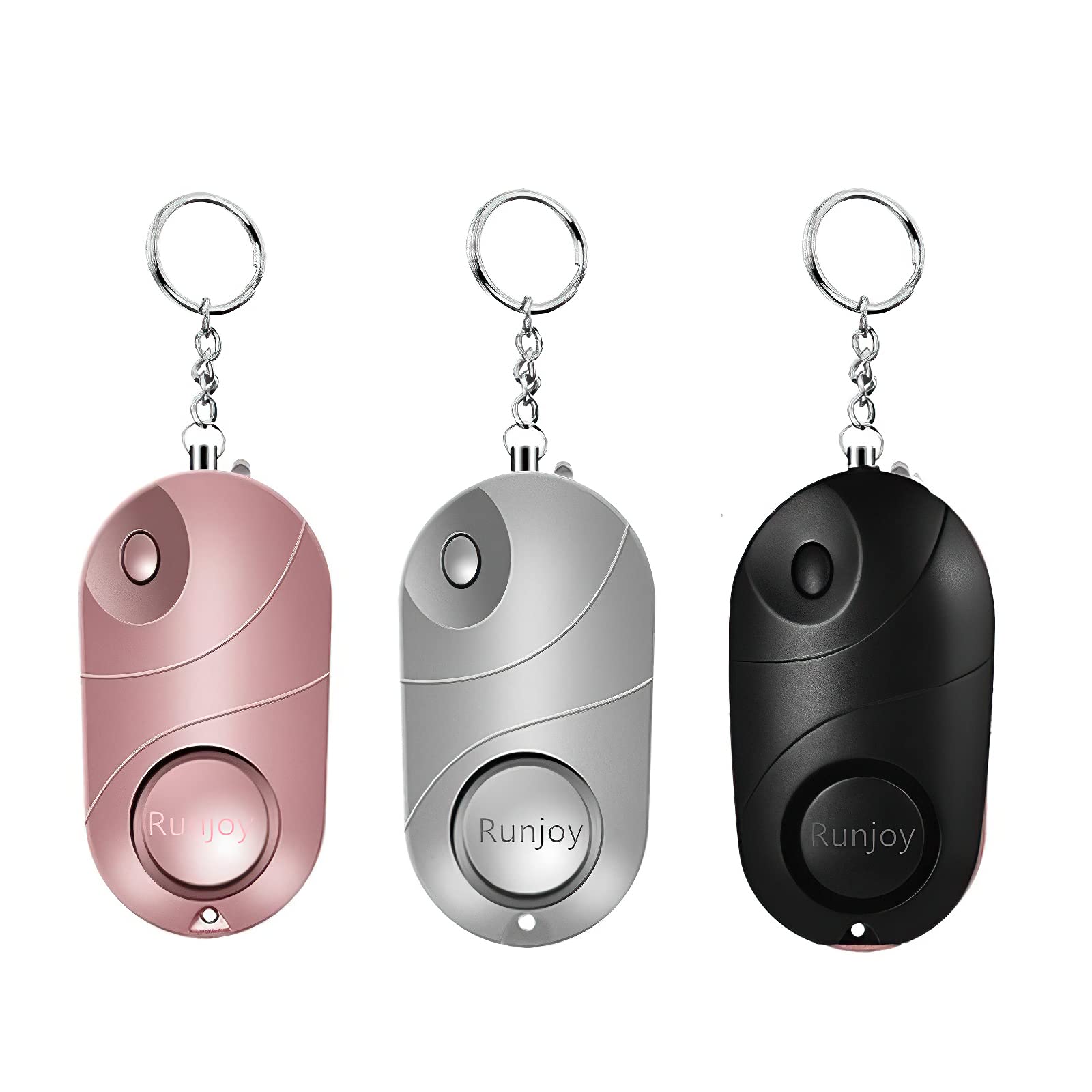 Personal Alarm For Women, 3 Pack 130Db Self Defense Siren Song Alarm Keychain With Led Light, Safe Sound Personal Safety Alarm E