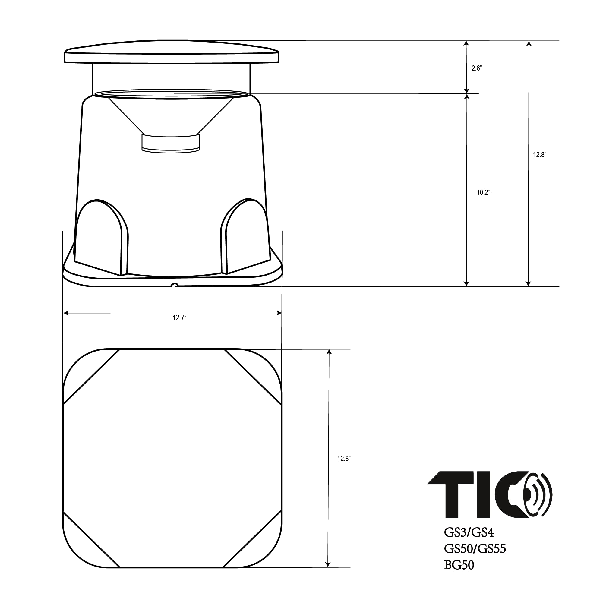 TIC GS3 8" Outdoor Omnidirectional Speaker - Weather-Resistant Green Aluminum In-Ground Model