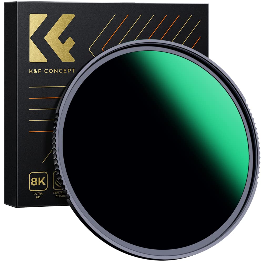 K&F Concept 67Mm Nd1000 (10 Stop Fixed Neutral Density) Nd Filter With 28 Multi Coated Optical Agc Glass Waterproof Camera Lens