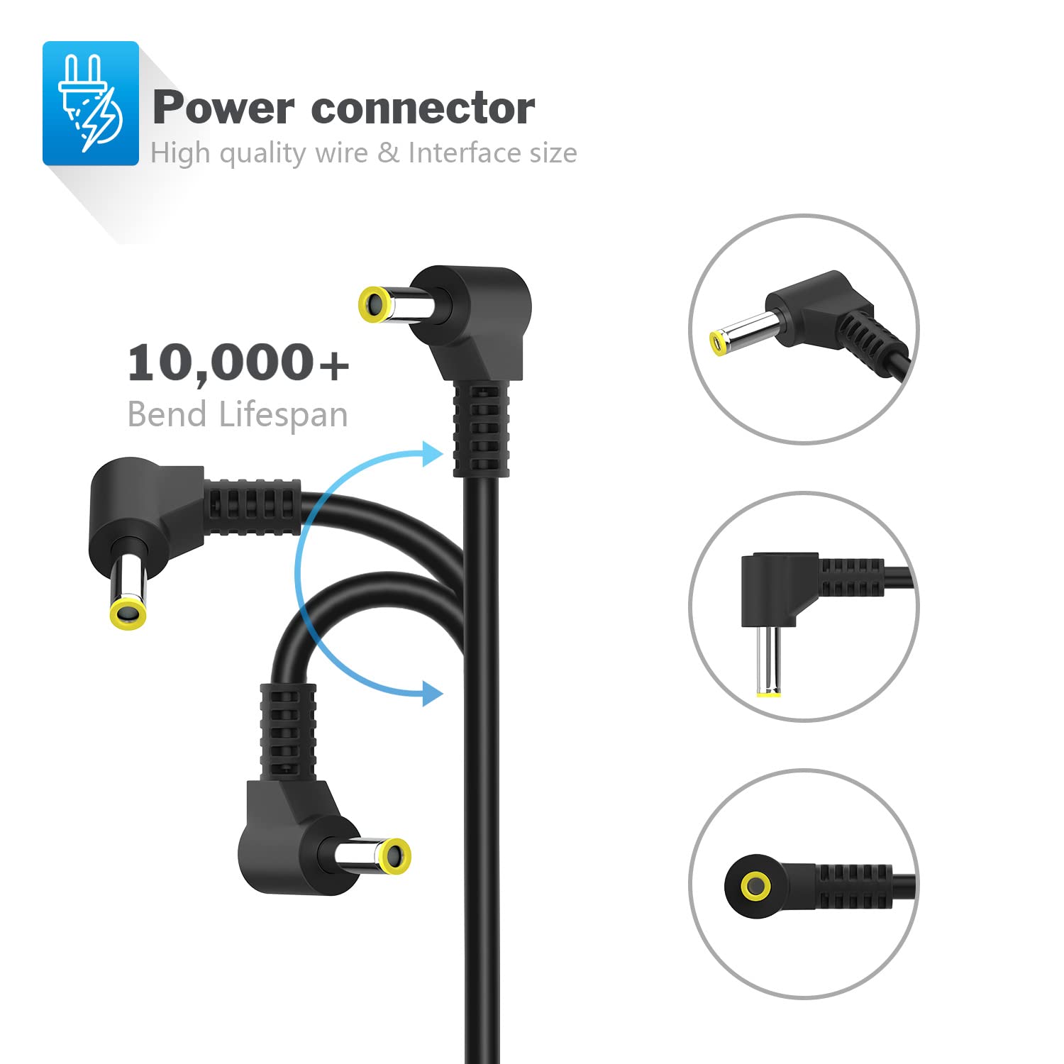 12V 2A Laptop Charger For Gateway Power Cord, Computer Wall Charger Gateway Gwtn116 1 Gwtc116 1 Gwtc116 2 Gwtn116 3 Gwtn141 1 Gw