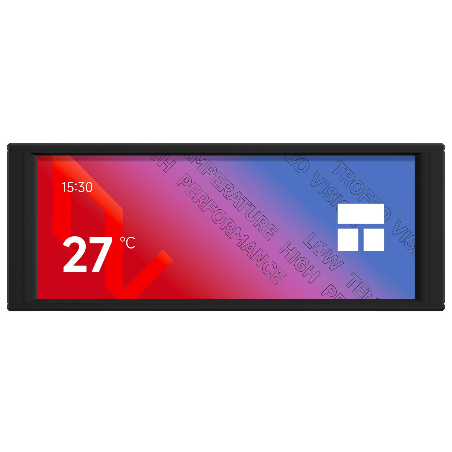Thermalright Trofeo Vision LCD Black 6.86-inch IPS Widescreen, 1280x480 Resolution, with Flexible LCD Screen Placement Options