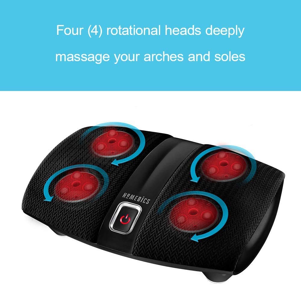 Homedics Shiatsu Select Foot Massager With Heat - Shiatsu Foot Massager With Heat, Therapeutic Kneading & Rolling, 4 Rotational