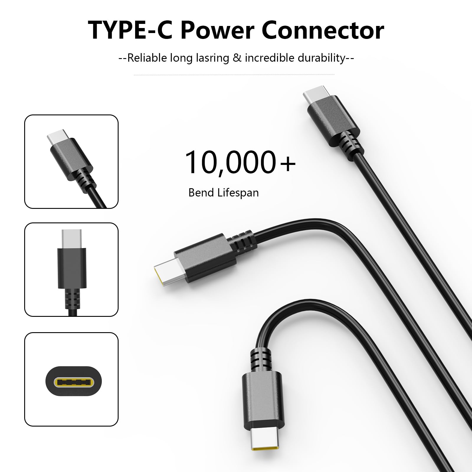 65W Thinkpad Usb Type C Charger For Lenovo Thinkpad E480 E485 E580 E585 E490 E490S E495 E590 E595 T470 T470S T480 T480S T580 T58