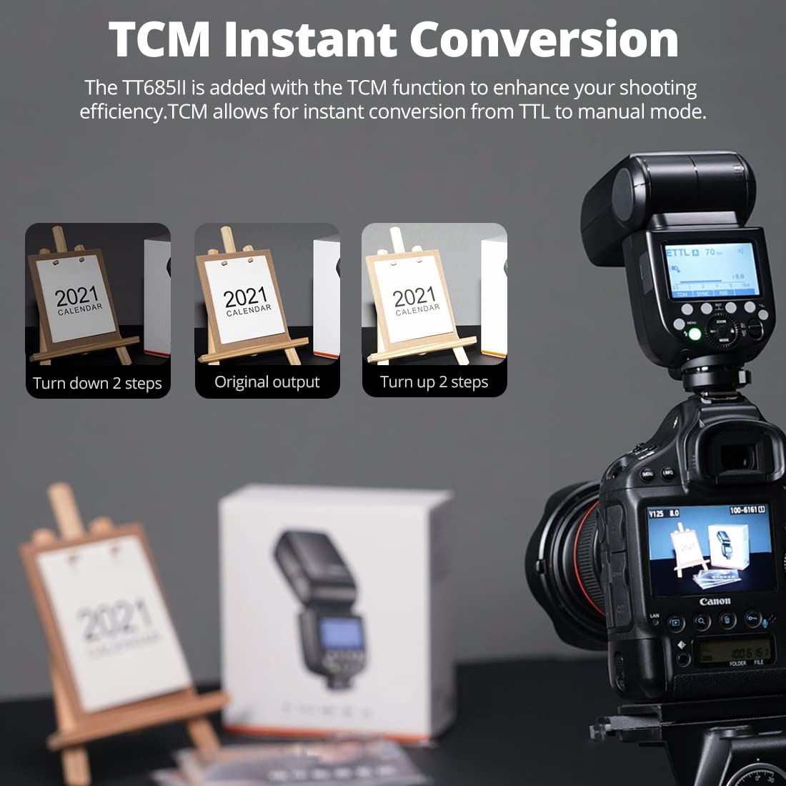 Godox Tt685Iic 1/8000S Hss Gn Speedlite Flash Ttl Tcm Efficient Conversion Function Built In Godox 2,4G X System Receiver(Tt685I