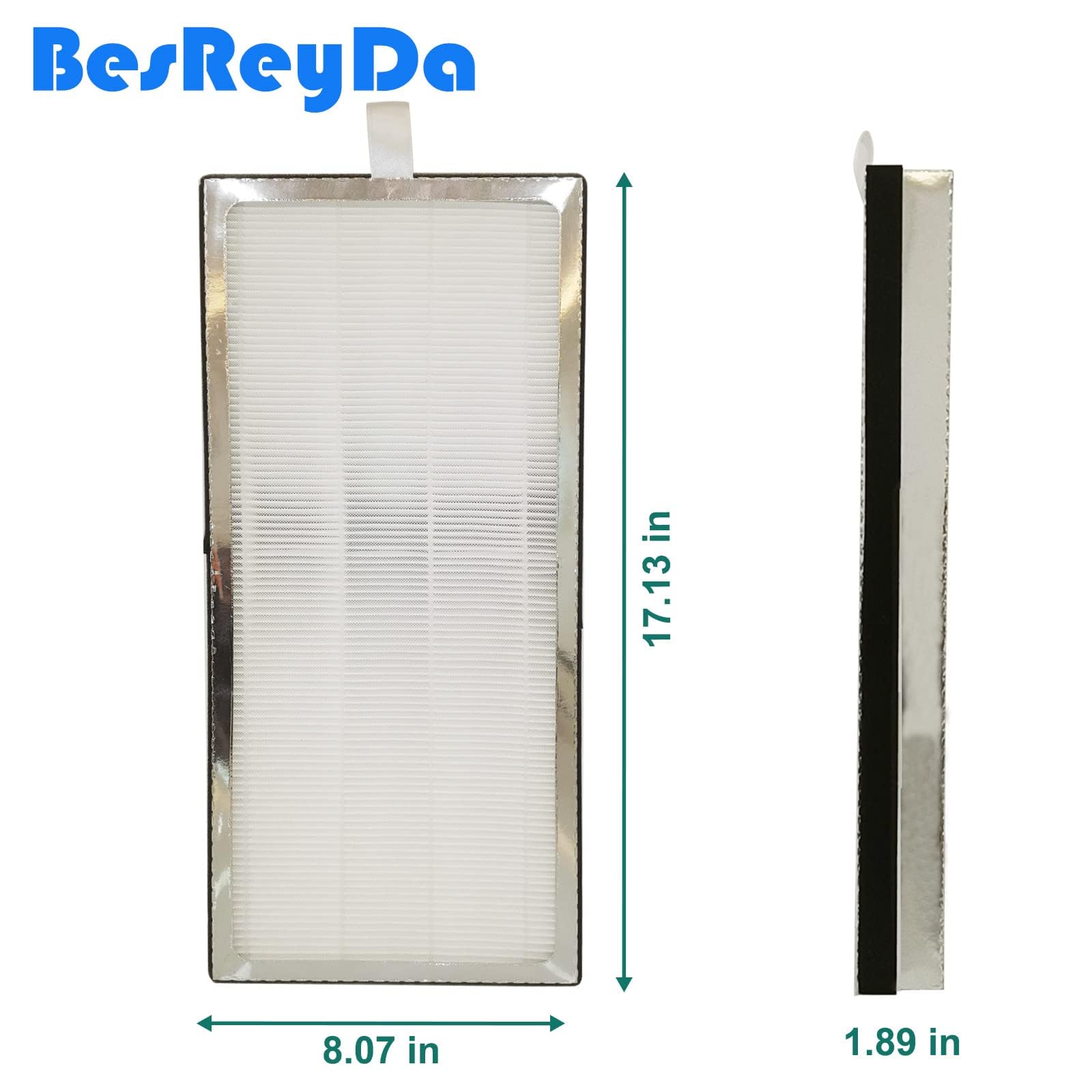 Besreyda 40 Replacement Filter Compatible With 40 Air Purifier, 3 In 1 True Hepa 13 Filtration, Fine Pre Filter And Activated Ca
