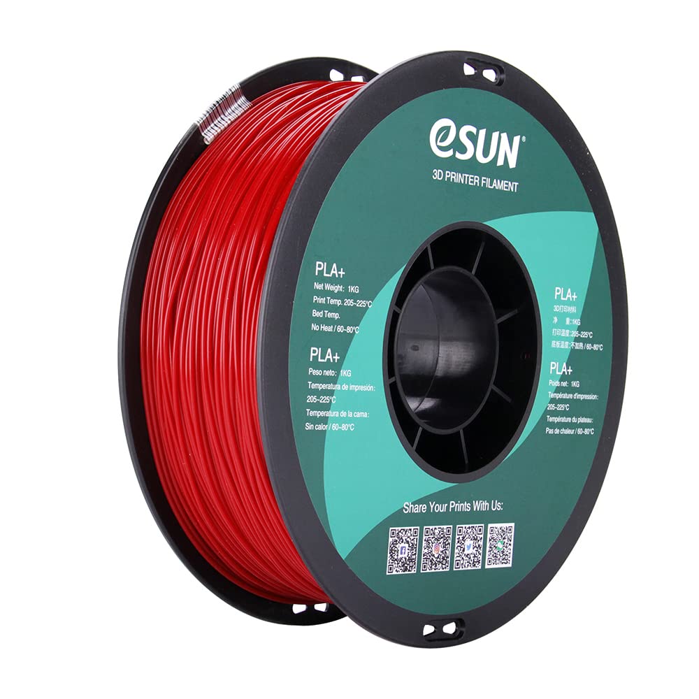 Esun Pla Pro (Pla+) 3D Printer Filament, Dimensional Accuracy +/  0.03 Mm, 1Kg Spool, 1.75Mm, Fire Engine Red, (Pantone 199C)