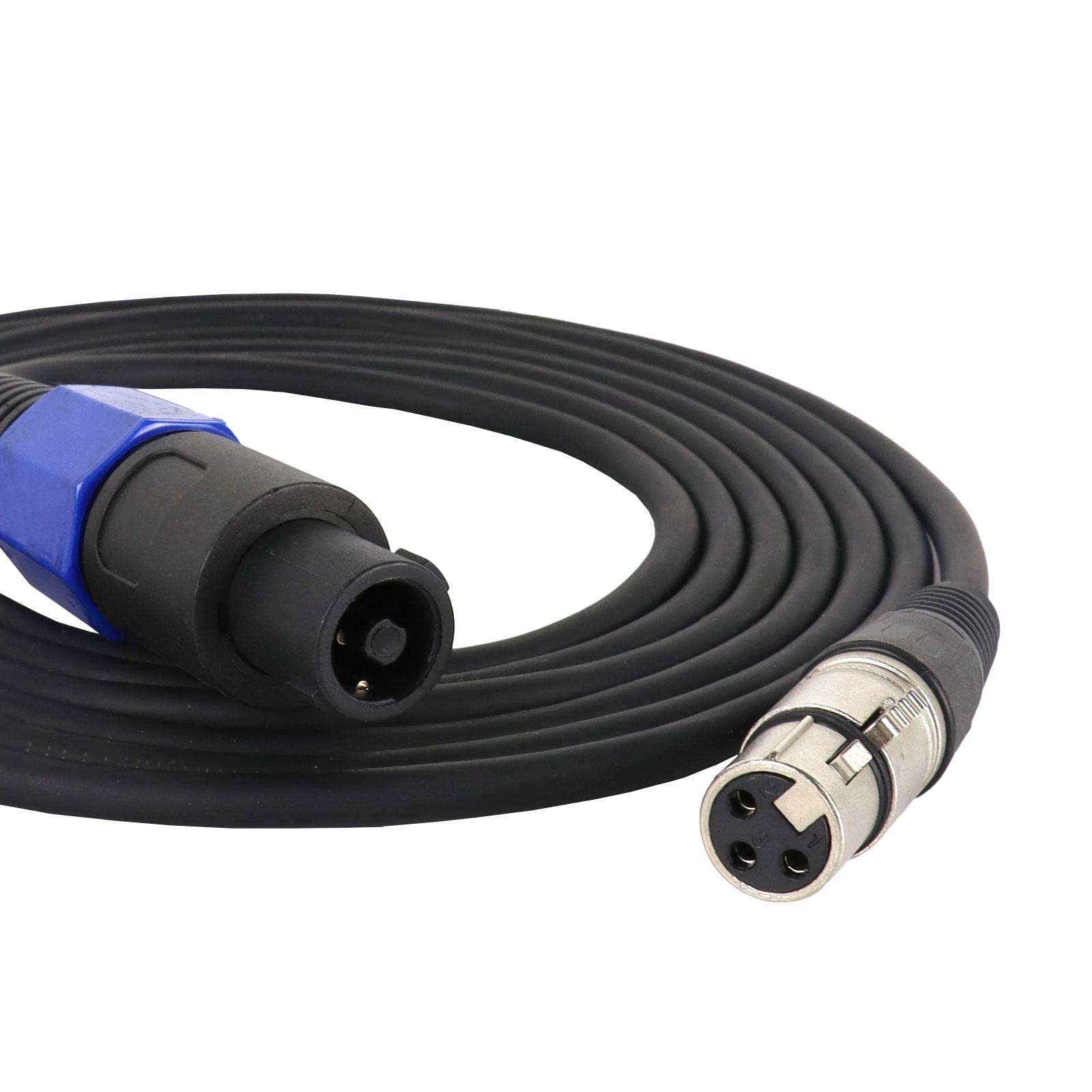 HBU Pack of 1 15 Feet SpeakOn Male to 3 Pole XLR Female cable - 15FT Professional Mic 3 Pin connection Extension Wire - Micropho