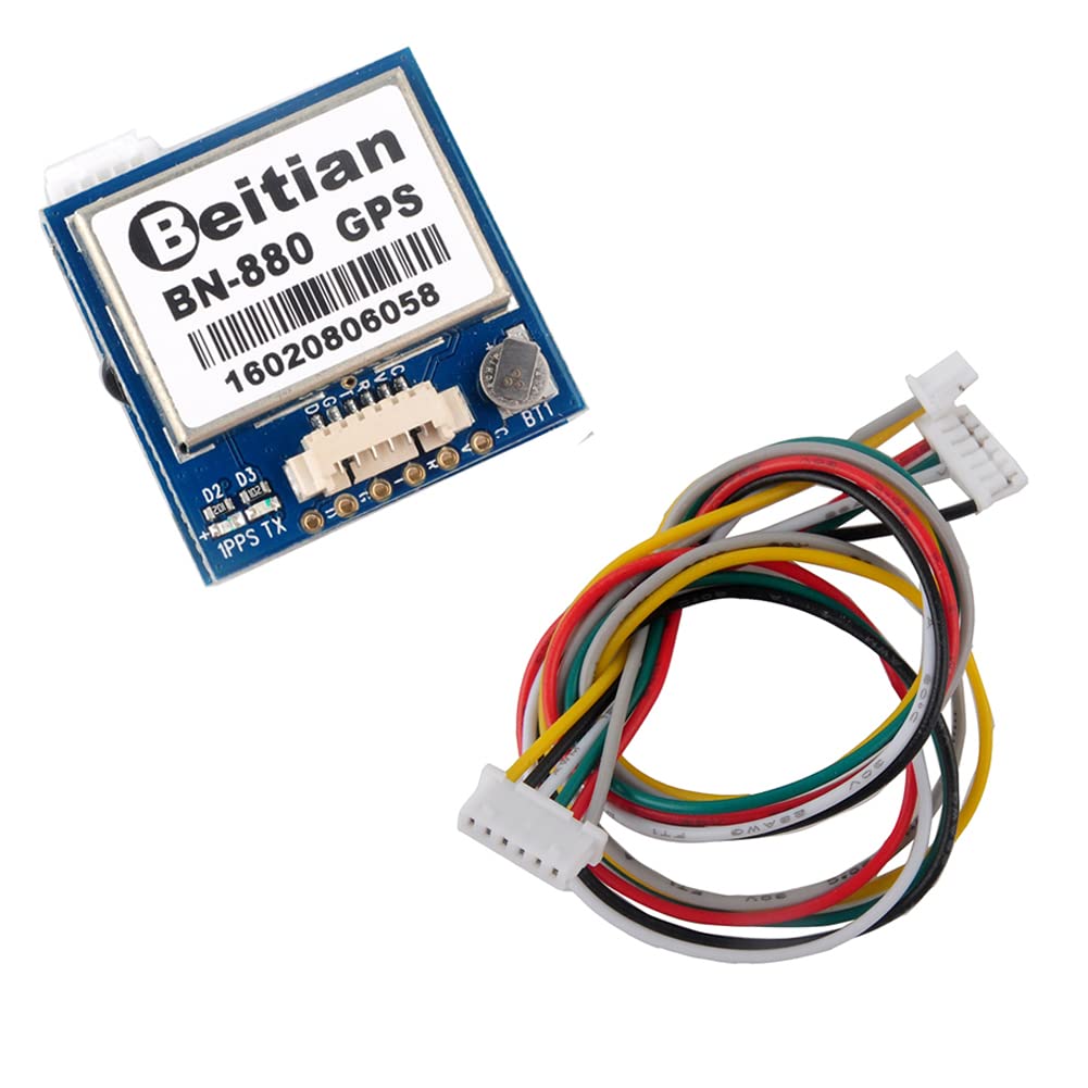 Geekstory BN-880 GPS Module U8 with Flash HMC5883L Compass + GPS Active Antenna Support GPS Glonass Beidou Car Navigation for Arduino Raspberry Pi Aircraft Pixhawk APM Flight Controller
