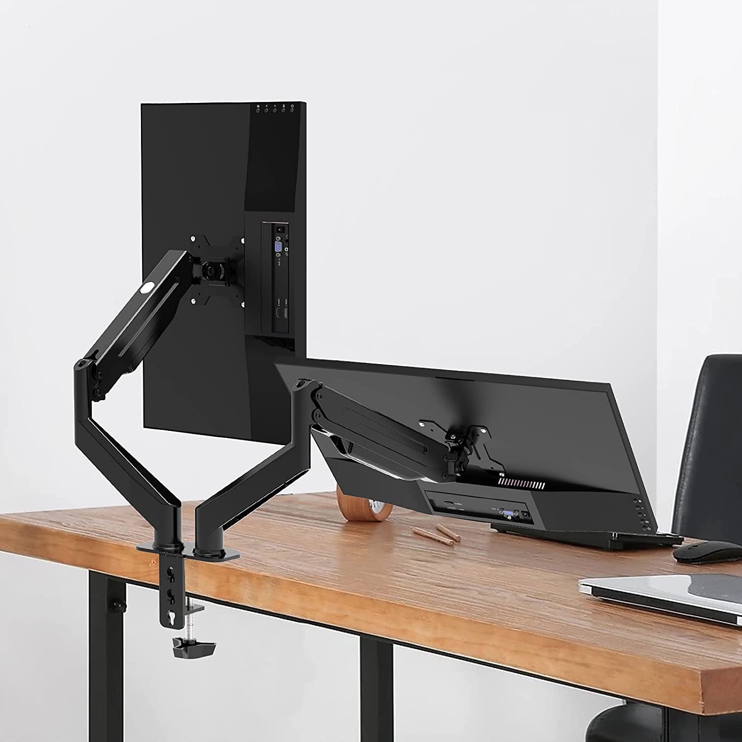 Dual Monitor Arm, Dual Monitor Mount, Monitor Desk Mount, Dual Monitor Stand Vesa Bracket, Monitor Stands For 2 17 32Inch & 22Lb