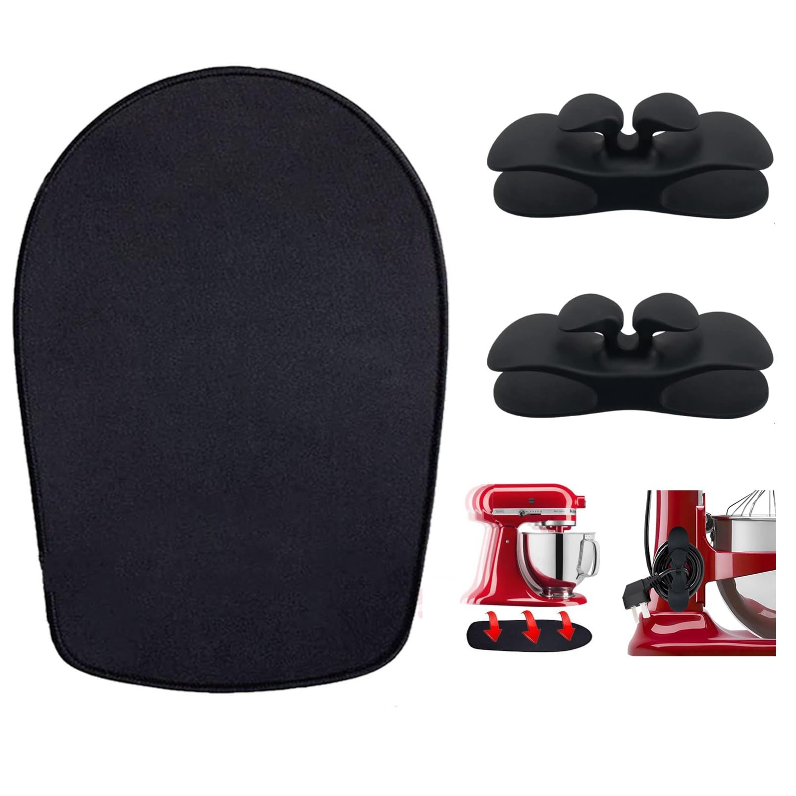 Mixer Slider Mat For Kitchen Aid Stand Mixer With 2 Black Mixer Accessories,Kitchen Aid Mixer Slider Mat Compatible With Kitchen