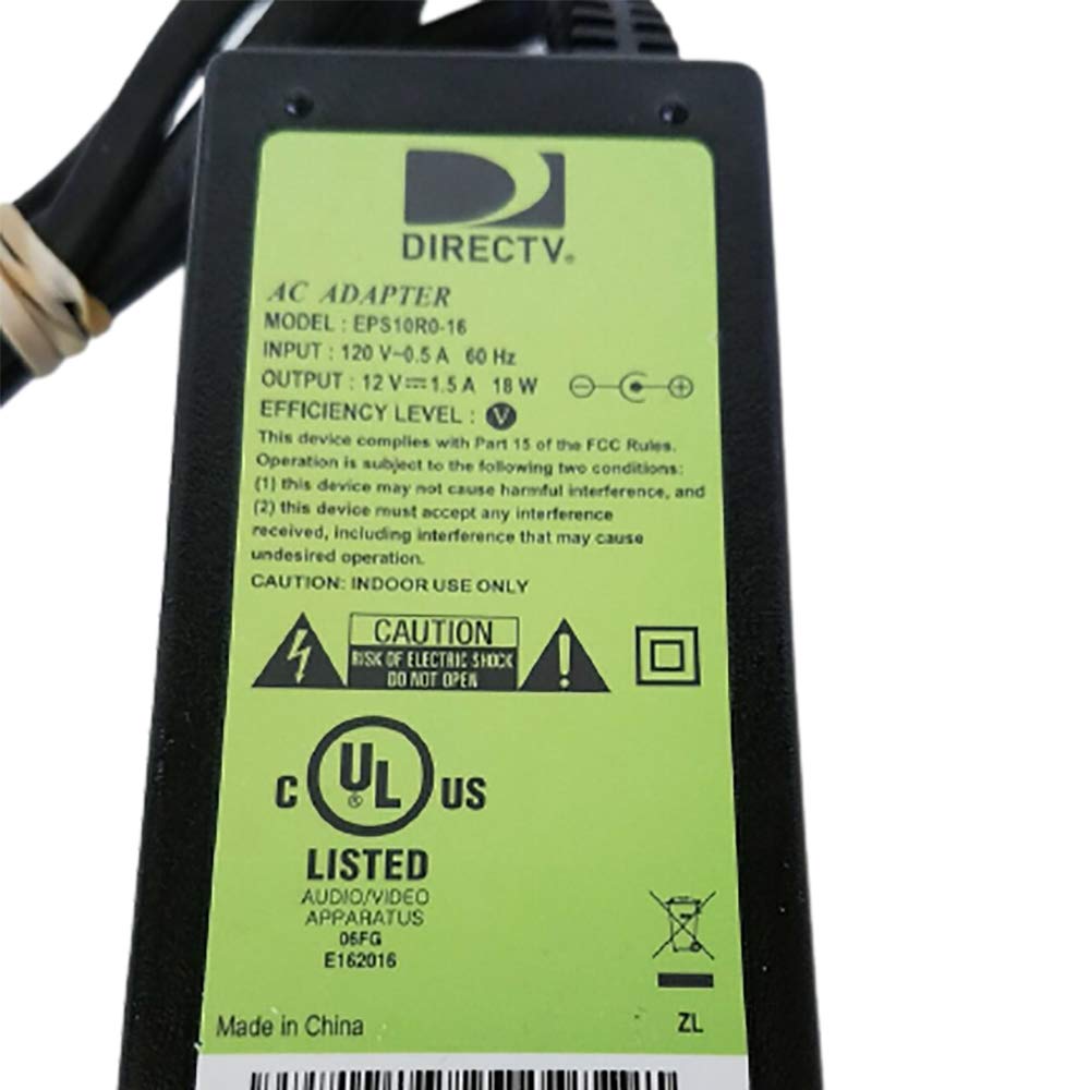 Satellitesale Genuine Directv Ac Adapter Power Supply Charger 12V 1.5A 18W Model: Eps10R0 16