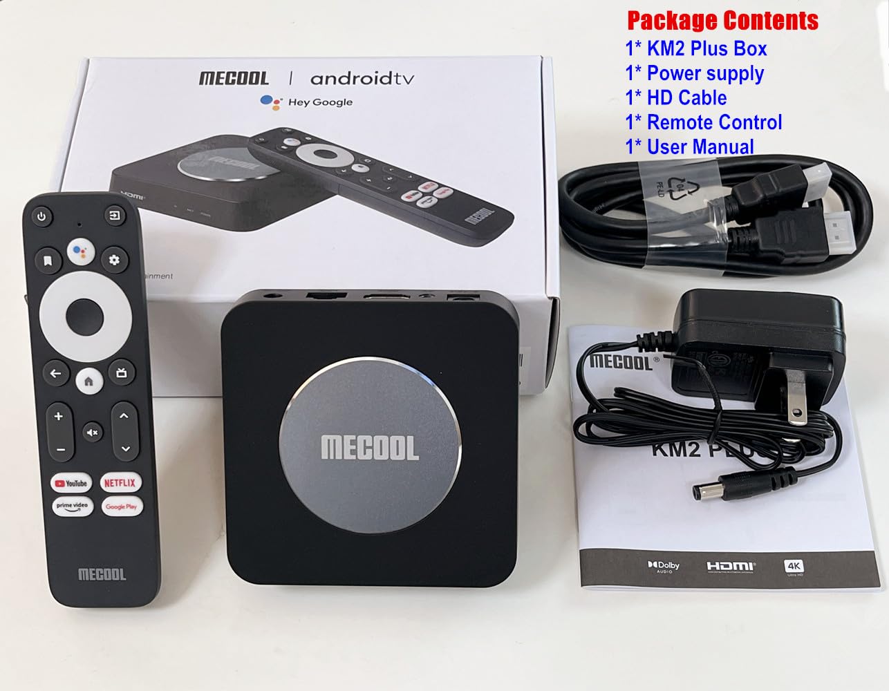 Android Tv Box Km2 Plus Atv Android 11.0 Amlogic S905X4 B 2Gb Ram 16Gb Rom 2.4G&5G Wifi Bt5.0 Usb 3.0 Supports Netflix Prime Vid